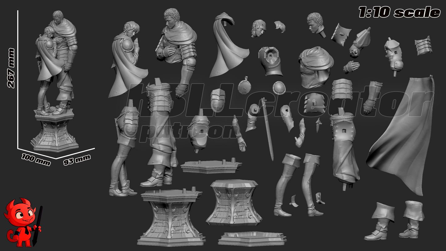 Guts and Casca by h3ll creator | High Quality Resin Print | Painted Commissions available!