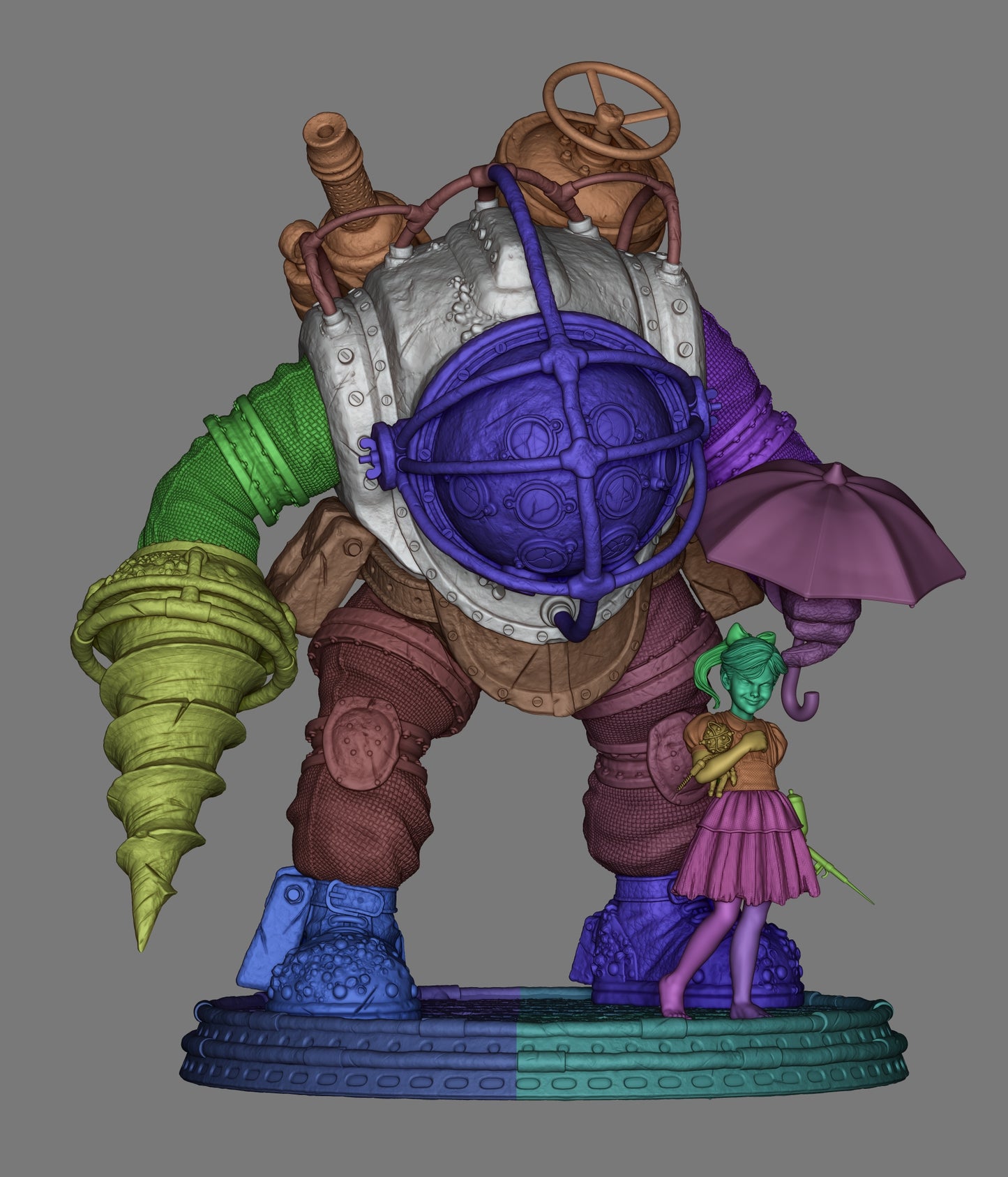 Big Daddy & Little Sister by CA3D | High Quality Resin Print | Painted Commissions available! - Sephiknot