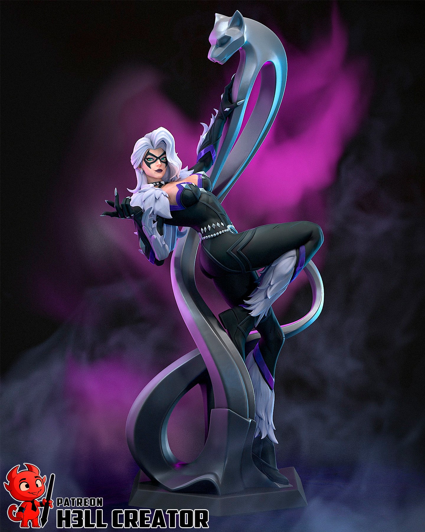 Black Cat from Marvel Rivals by h3ll creator | High Quality Resin Print | Painted Commissions available! - Sephiknot