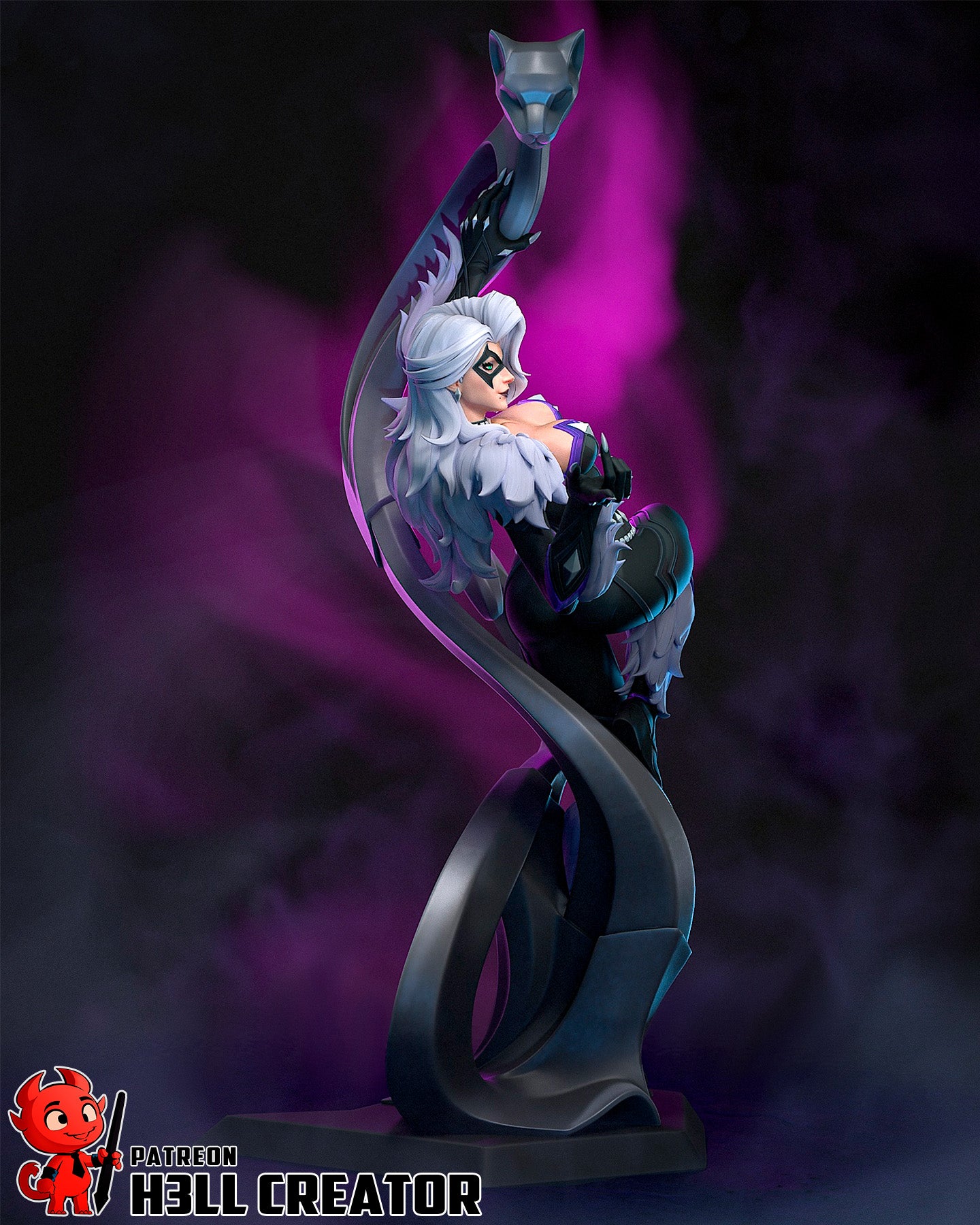 Black Cat from Marvel Rivals by h3ll creator | High Quality Resin Print | Painted Commissions available! - Sephiknot