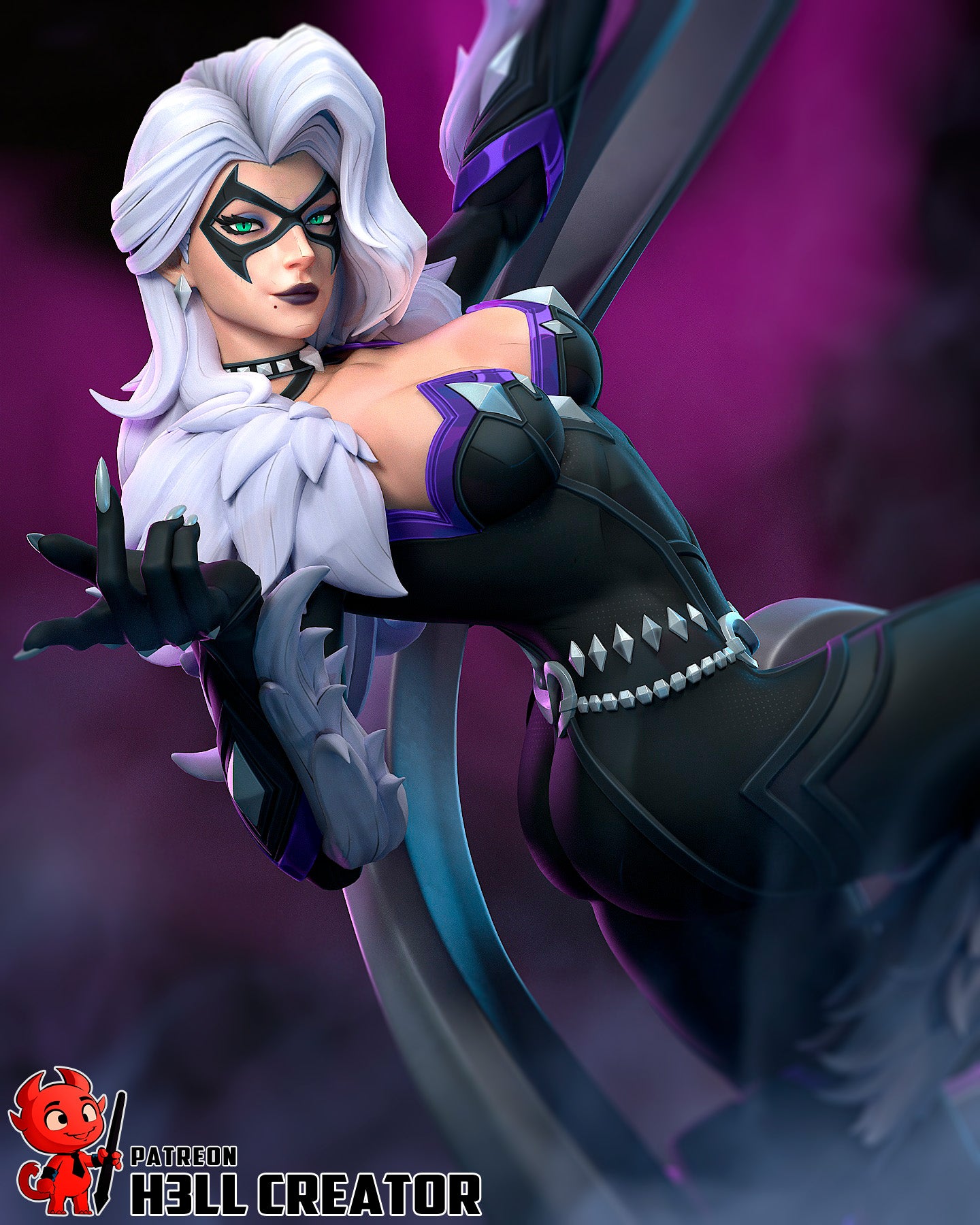 Black Cat from Marvel Rivals by h3ll creator | High Quality Resin Print | Painted Commissions available! - Sephiknot