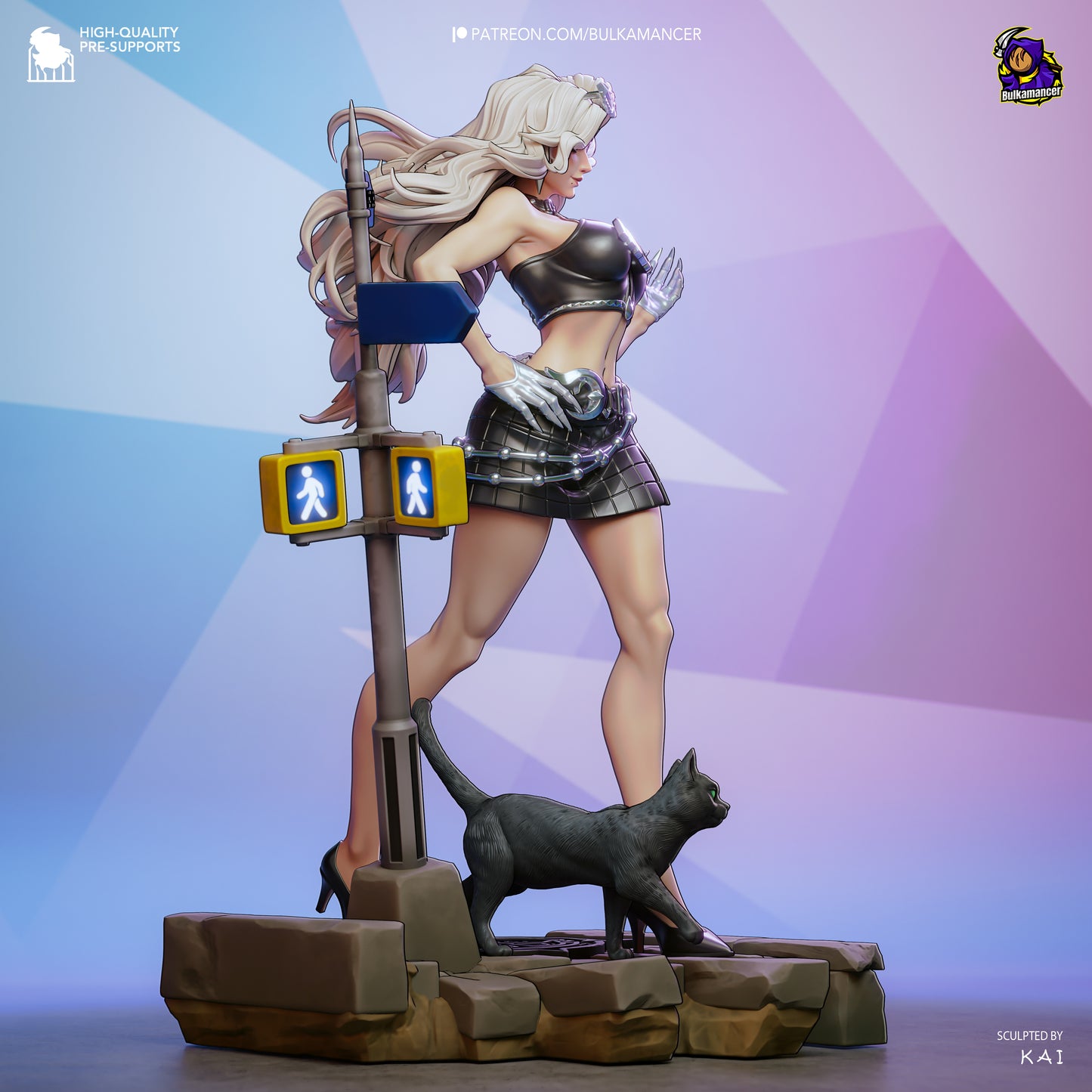 Black Cat by Bulkamancer | High Quality Resin Print | Painted Commissions available!