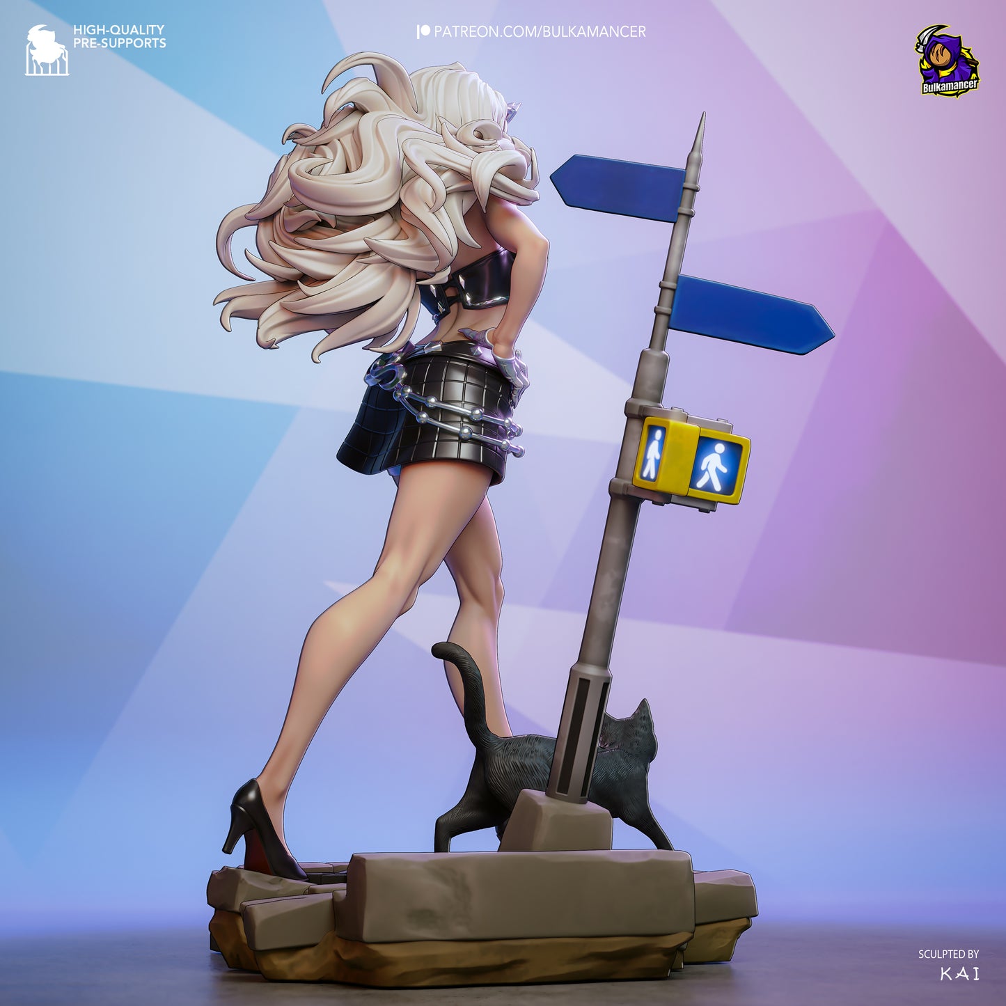 Black Cat by Bulkamancer | High Quality Resin Print | Painted Commissions available!