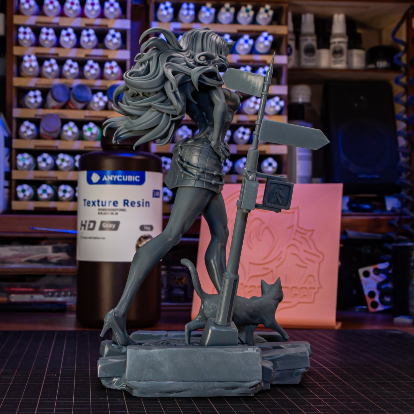 Black Cat by Bulkamancer | High Quality Resin Print | Painted Commissions available!