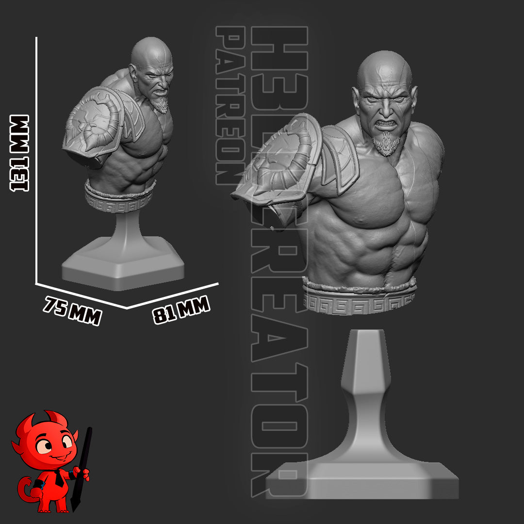 Kratos from God of War 3 by h3ll creator | High Quality Resin Print | Painted Commissions available!