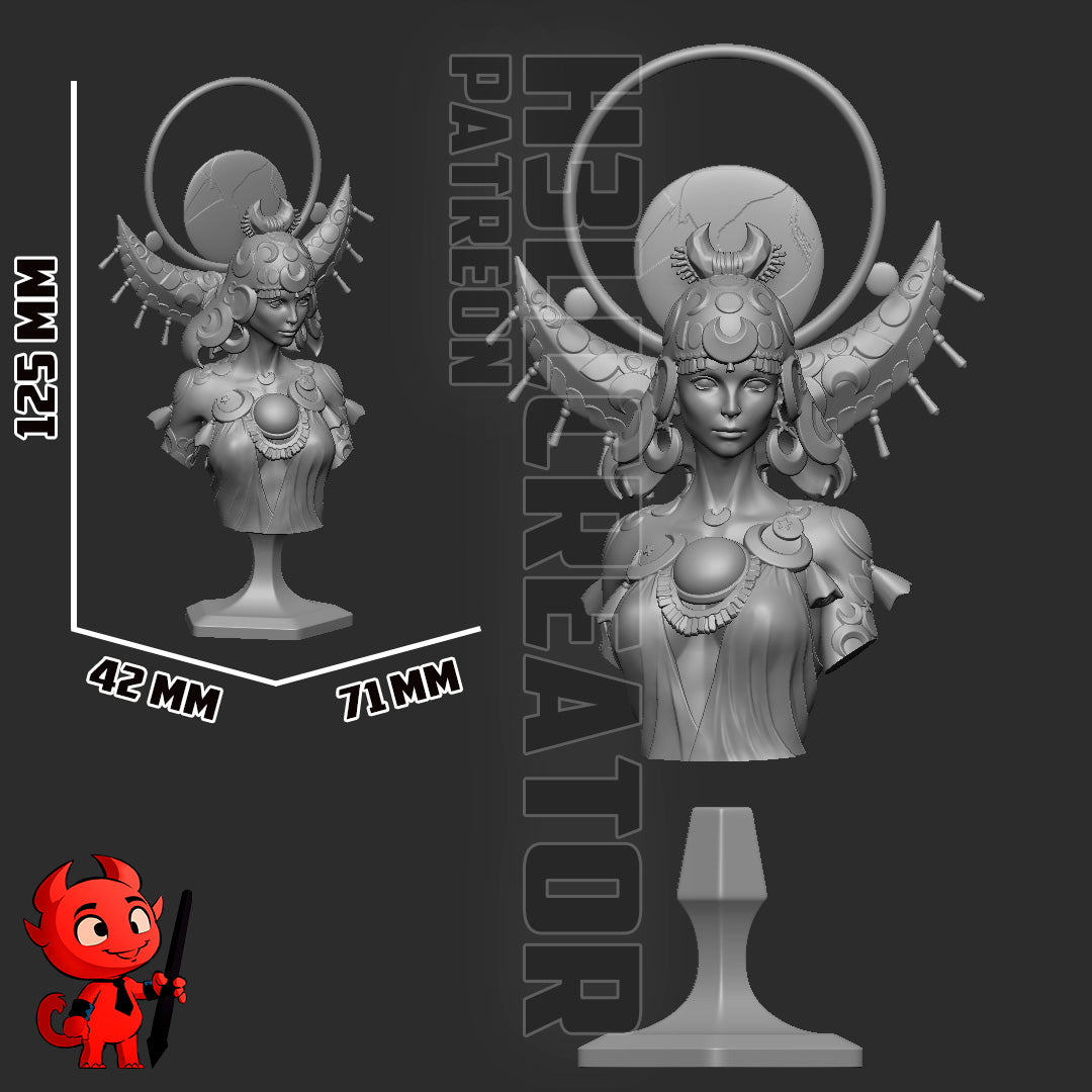 Selene Garage Kit | Fanmade Model by h3llcreator | May Moonlight Guide you | 3D printed model - Sephiknot