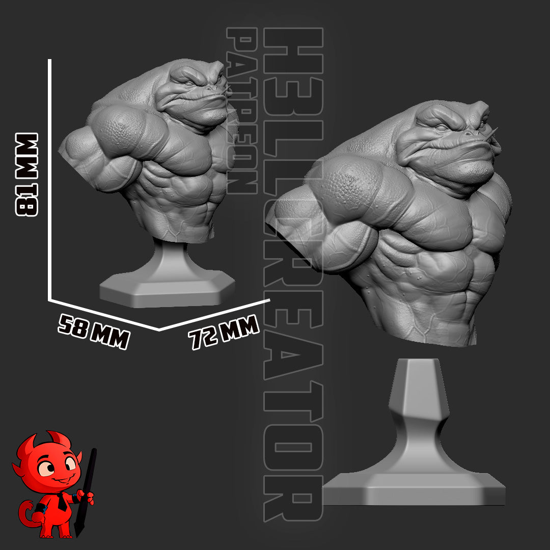 Zitz from Battletoads by h3ll creator | High Quality Resin Print | Painted Commissions available! - Sephiknot