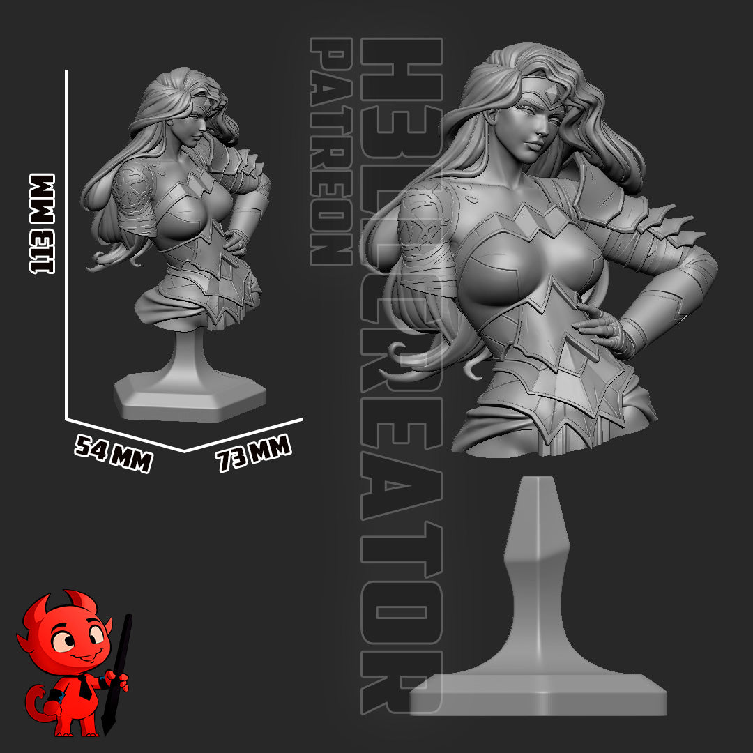 Wonder Woman by h3ll creator | High Quality Resin Print | Painted Commissions available!