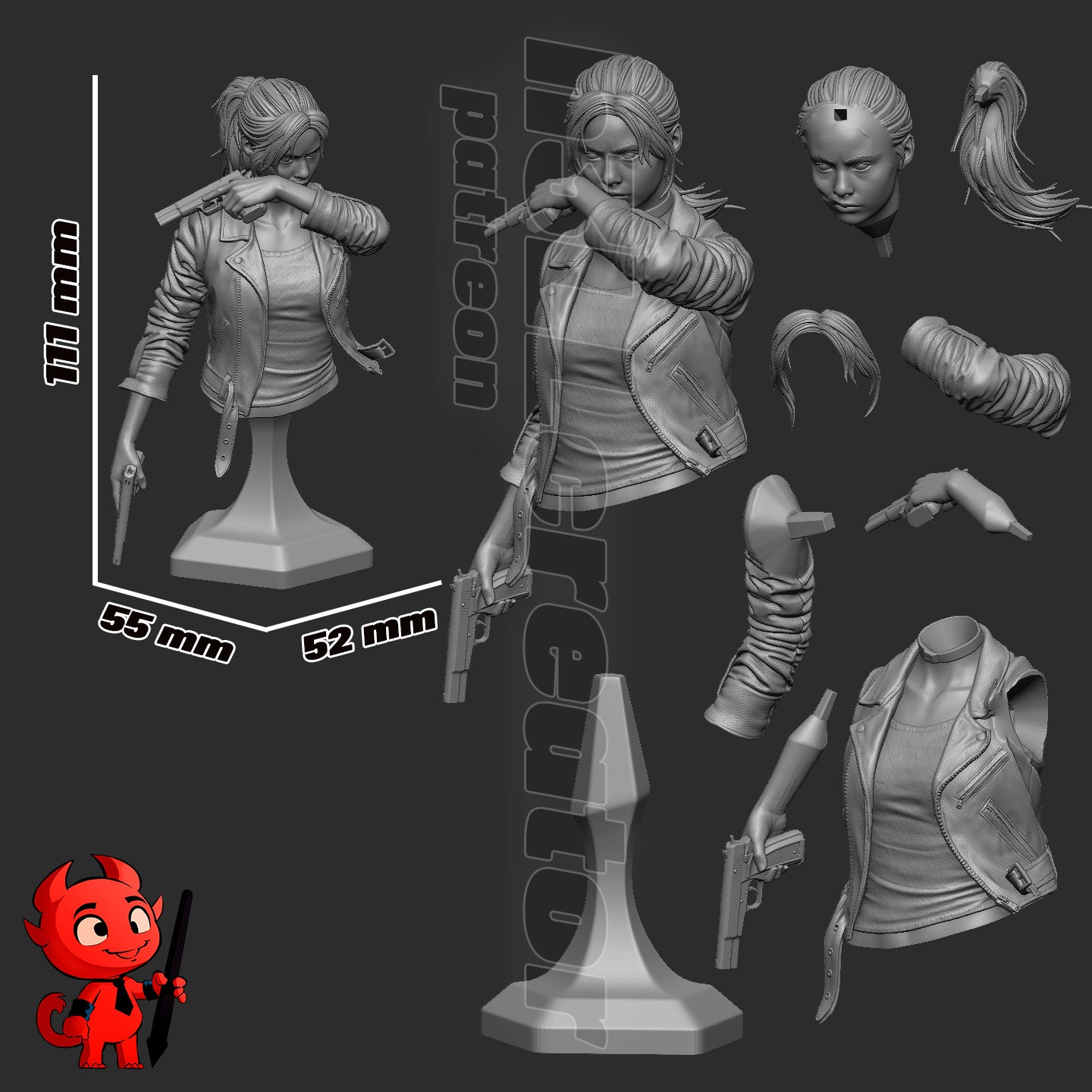Claire Redfield from Resident Evil by h3ll creator | High Quality Resin Print | Painted Commissions available!