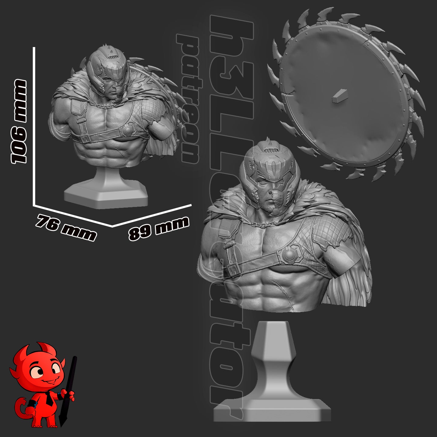 Doomguy from Doom: Dark Ages by h3ll creator | High Quality Resin Print | Painted Commissions available!