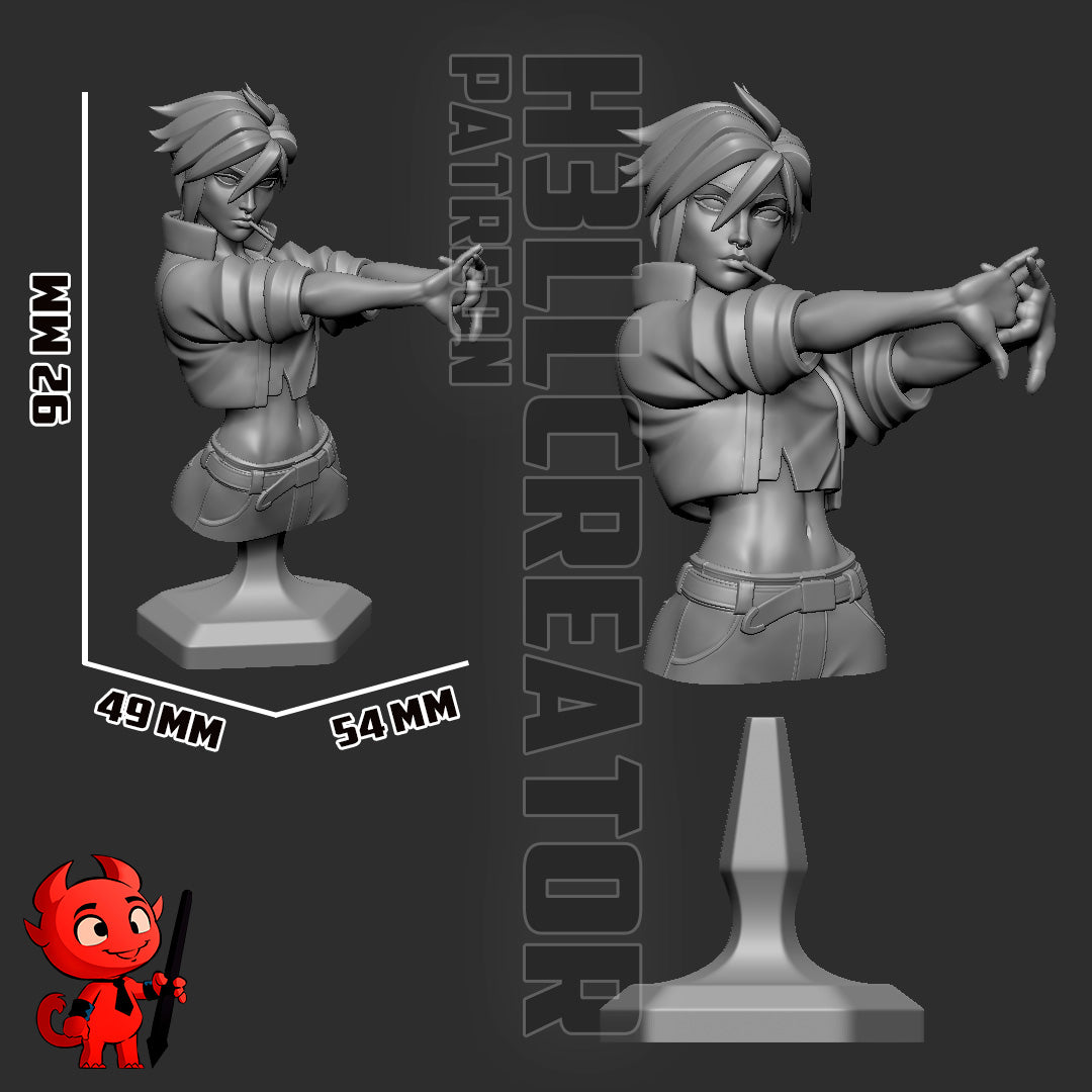 Invisigal from Dispatch by h3ll creator | High Quality Resin Print | Painted Commissions available!