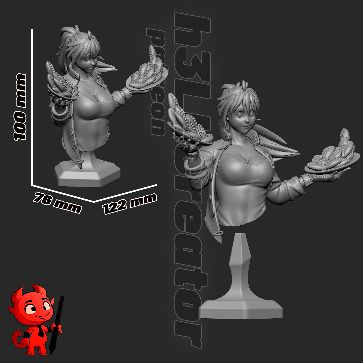 Nikaido by h3ll creator | High Quality Resin Print | Painted Commissions available!