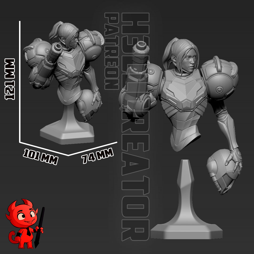Samus from Metroid by h3ll creator | High Quality Resin Print | Painted Commissions available! - Sephiknot