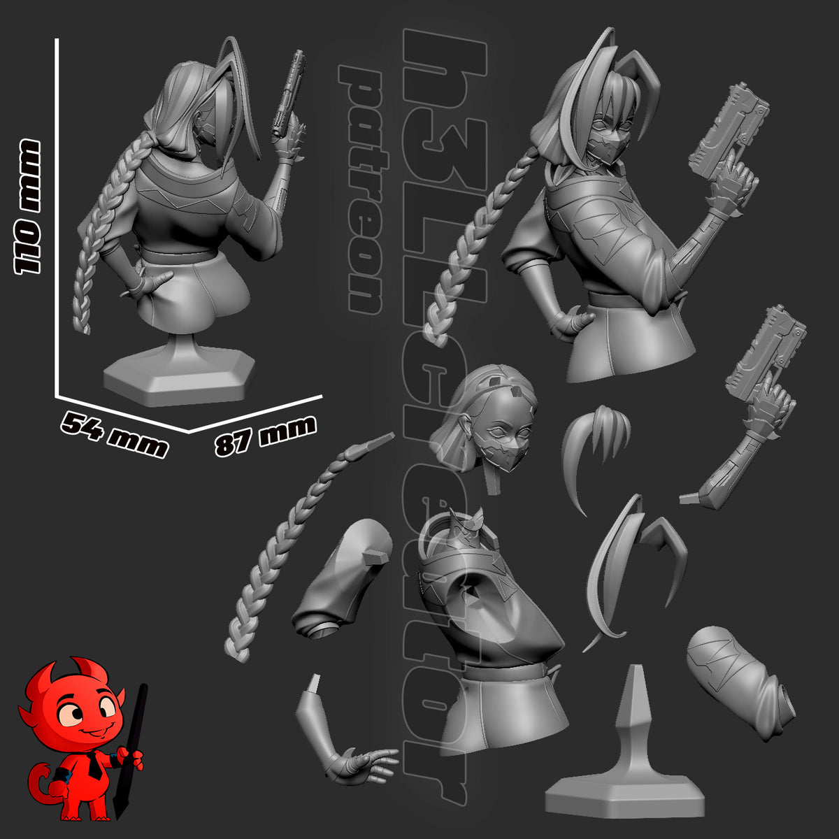 Talia from Cyberpunk by h3ll creator | High Quality Resin Print | Painted Commissions available!