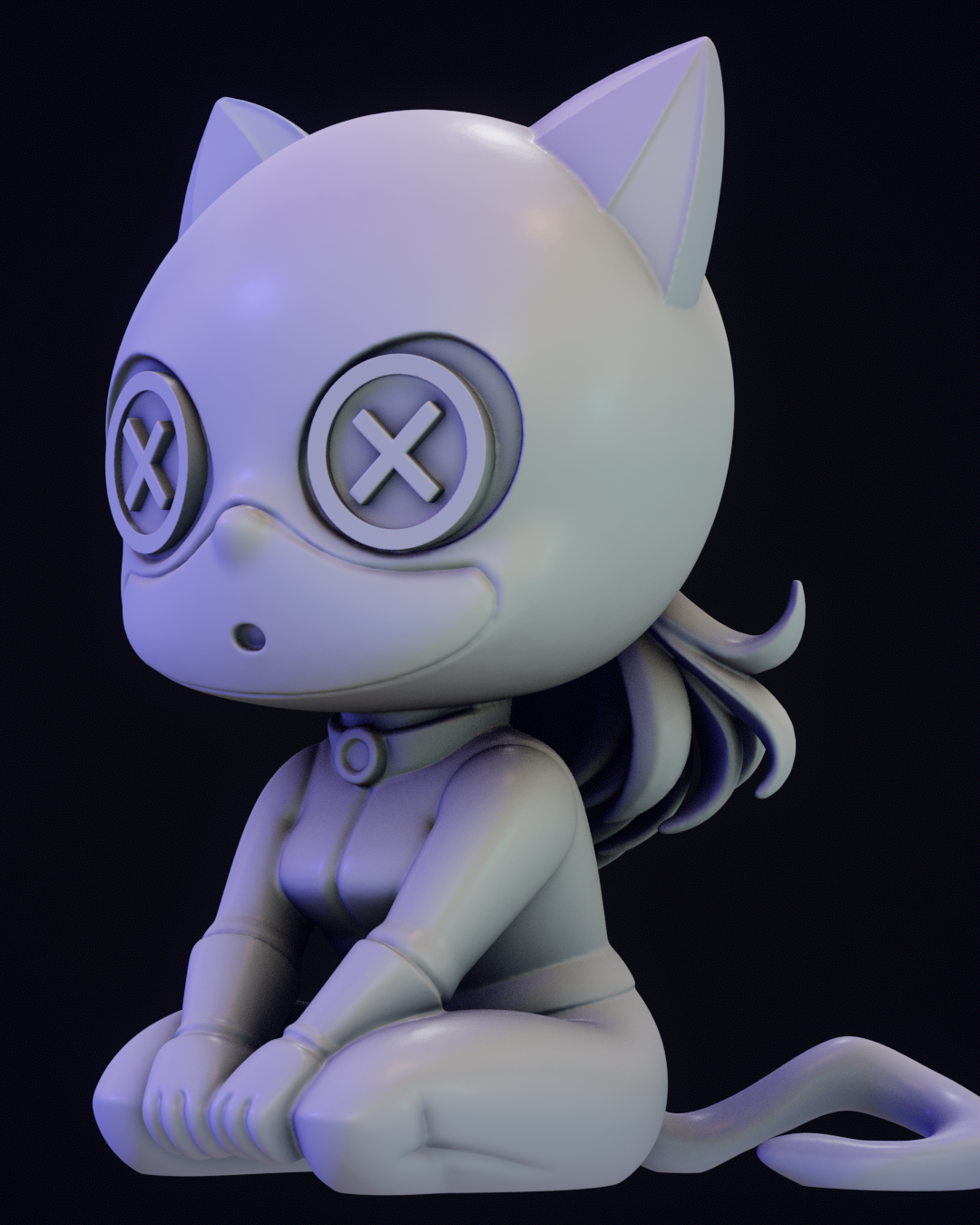 Plush Catwoman by Skullpture | High Quality Resin Print | Painted Commissions available! - Sephiknot