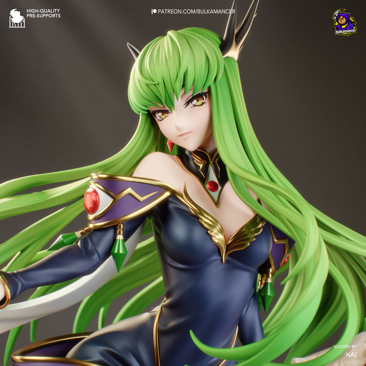 C.C from Code Geass by Bulkamancer | High Quality Resin Print | Painted Commissions available!