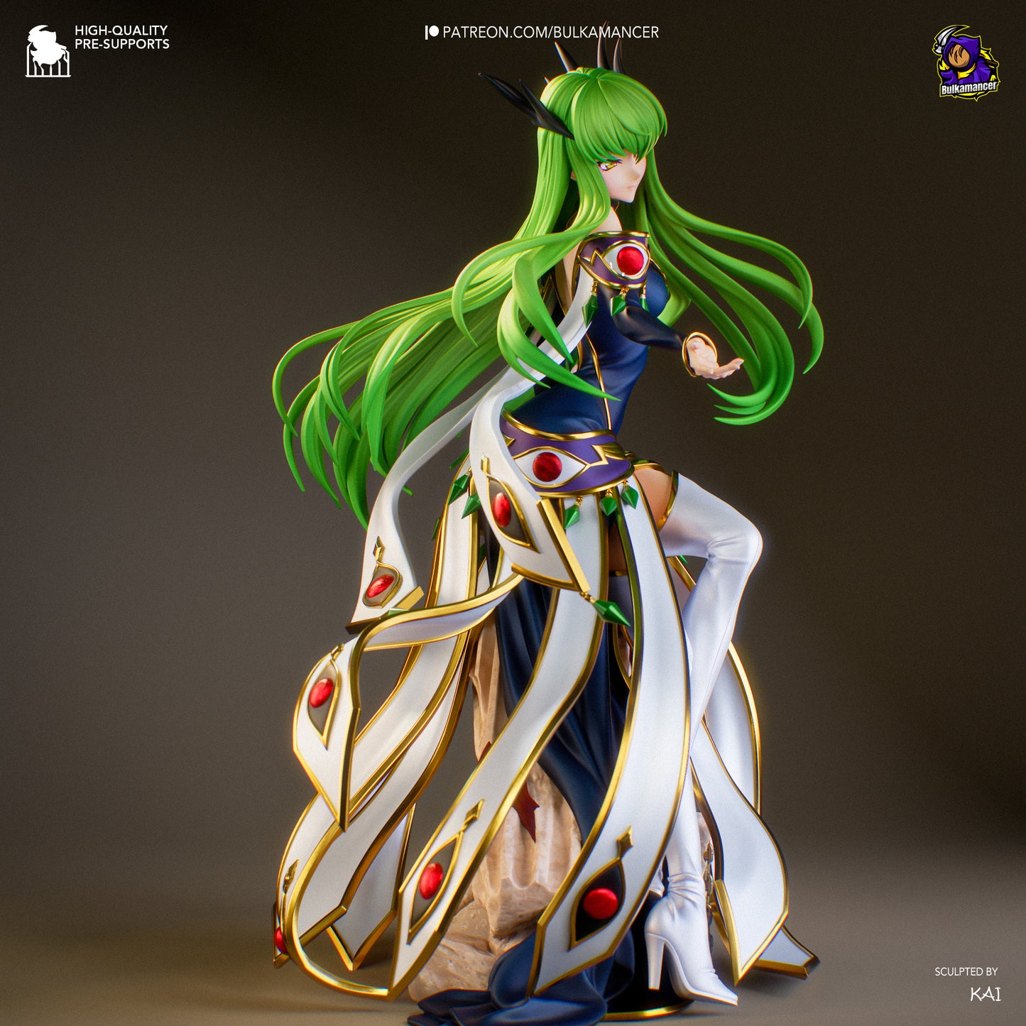 C.C from Code Geass by Bulkamancer | High Quality Resin Print | Painted Commissions available!