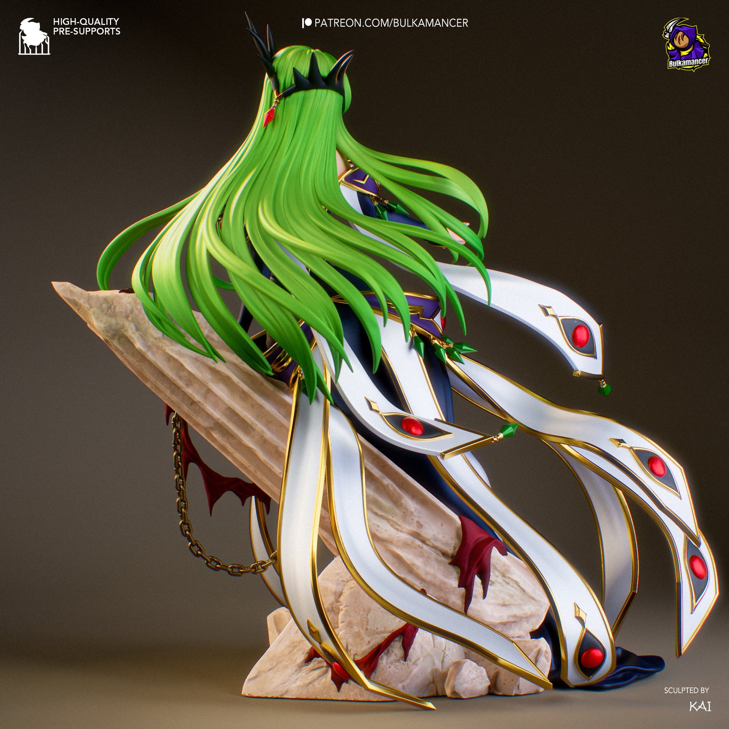C.C from Code Geass by Bulkamancer | High Quality Resin Print | Painted Commissions available!
