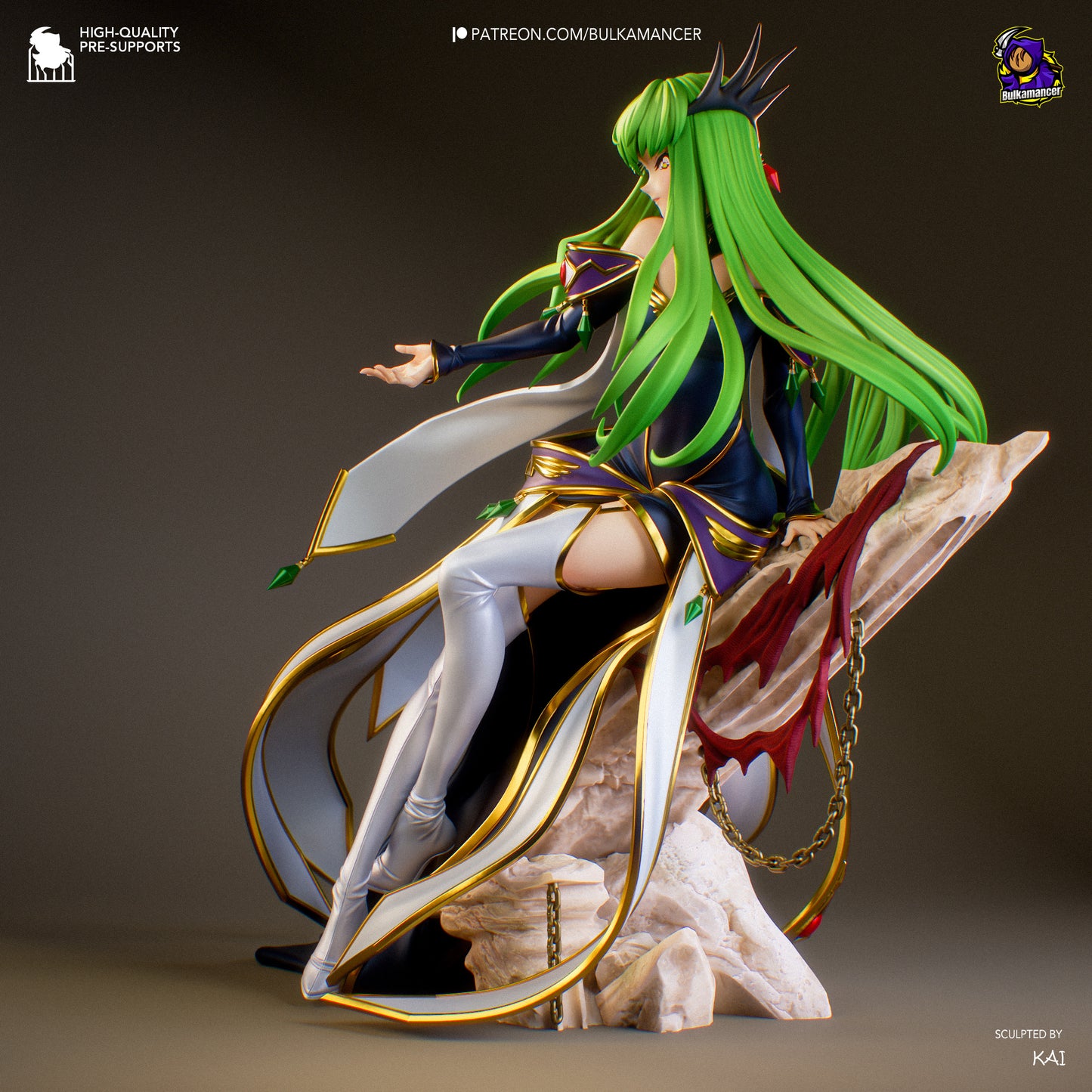C.C from Code Geass by Bulkamancer | High Quality Resin Print | Painted Commissions available!