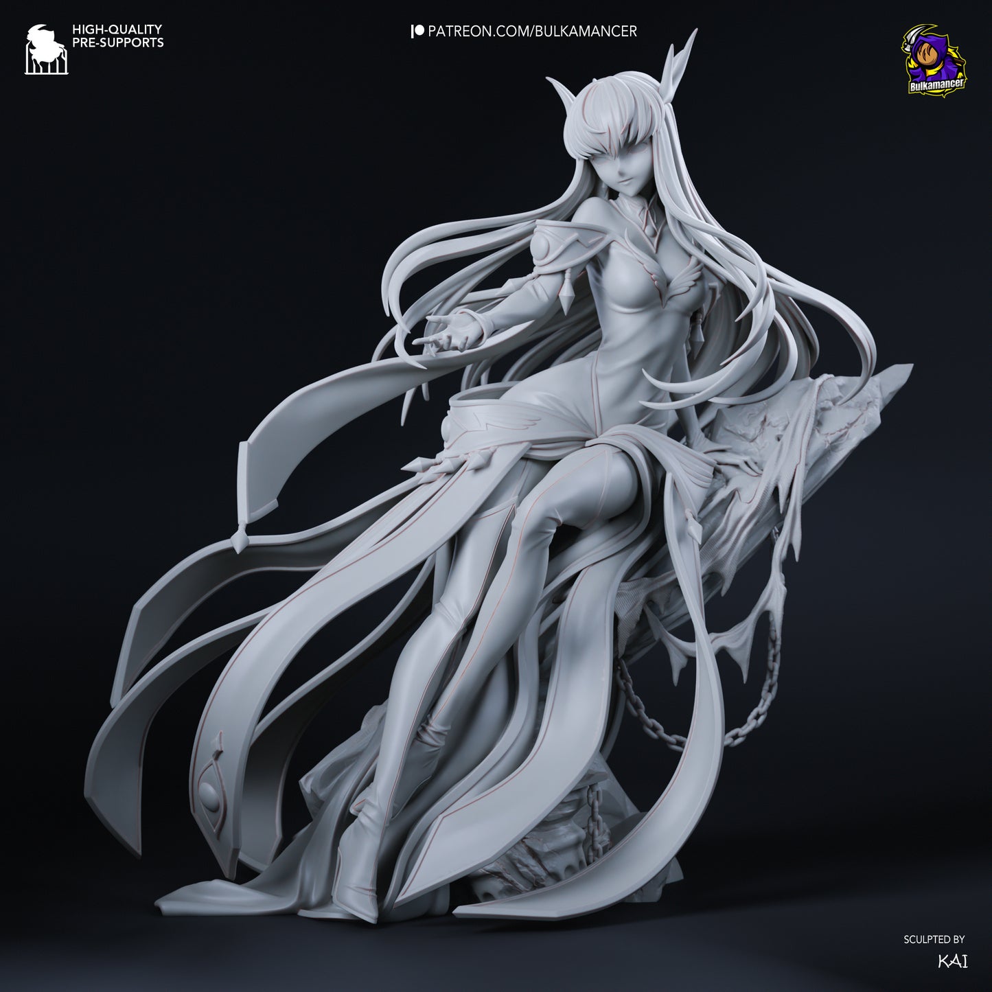 C.C from Code Geass by Bulkamancer | High Quality Resin Print | Painted Commissions available!