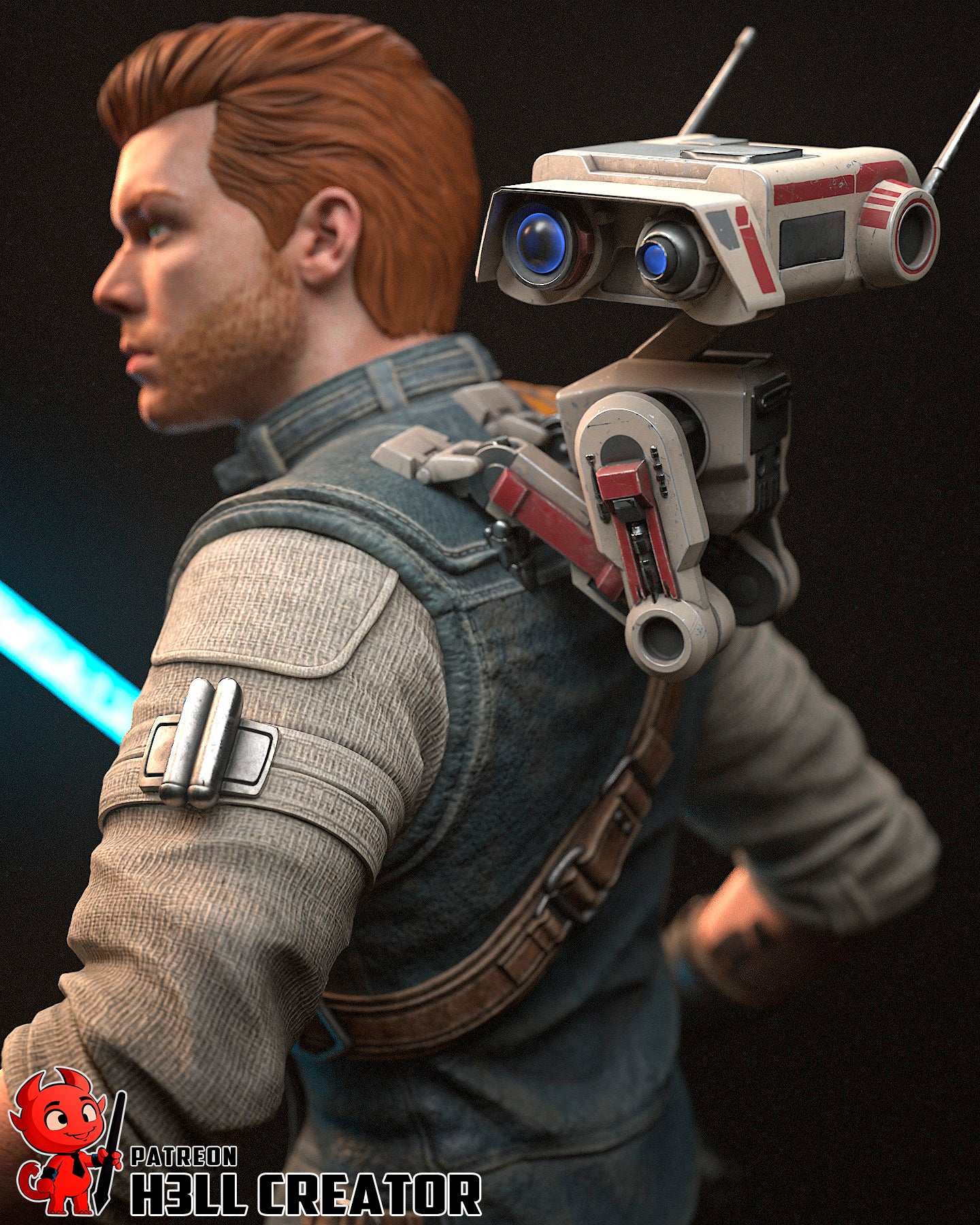 Cal Kestis Garage Kit | Fanmade Model by h3llCreator | Jedi | 3D Printed