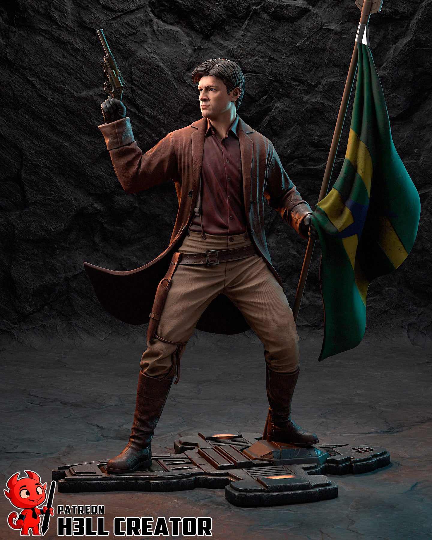 Malcolm Reynolds from Firefly by h3ll creator | High Quality Resin Print | Painted Commissions available! - Sephiknot