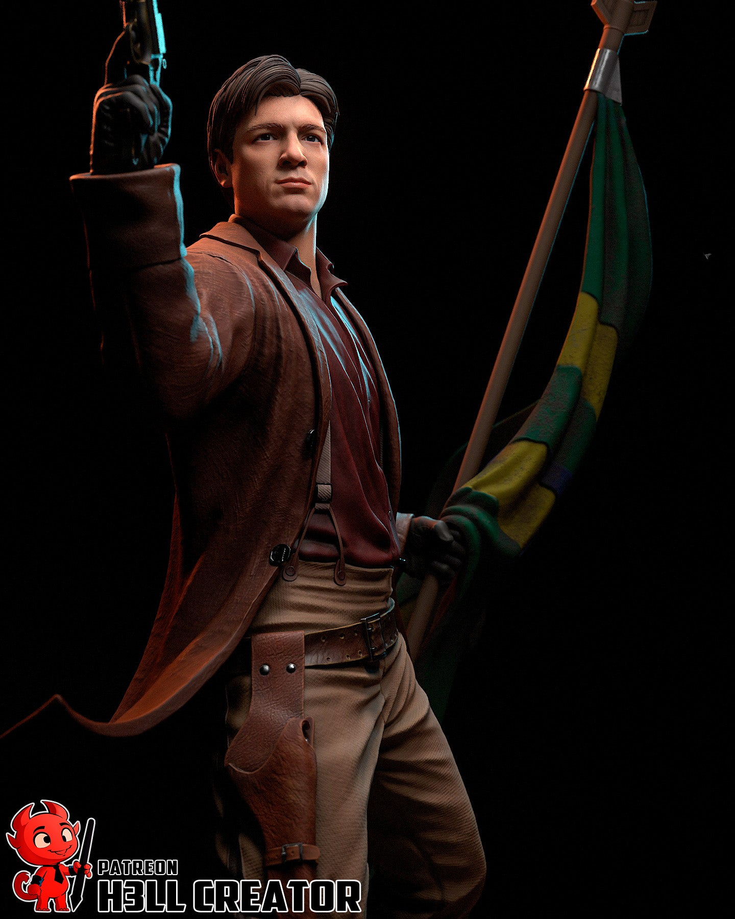 Malcolm Reynolds from Firefly by h3ll creator | High Quality Resin Print | Painted Commissions available! - Sephiknot