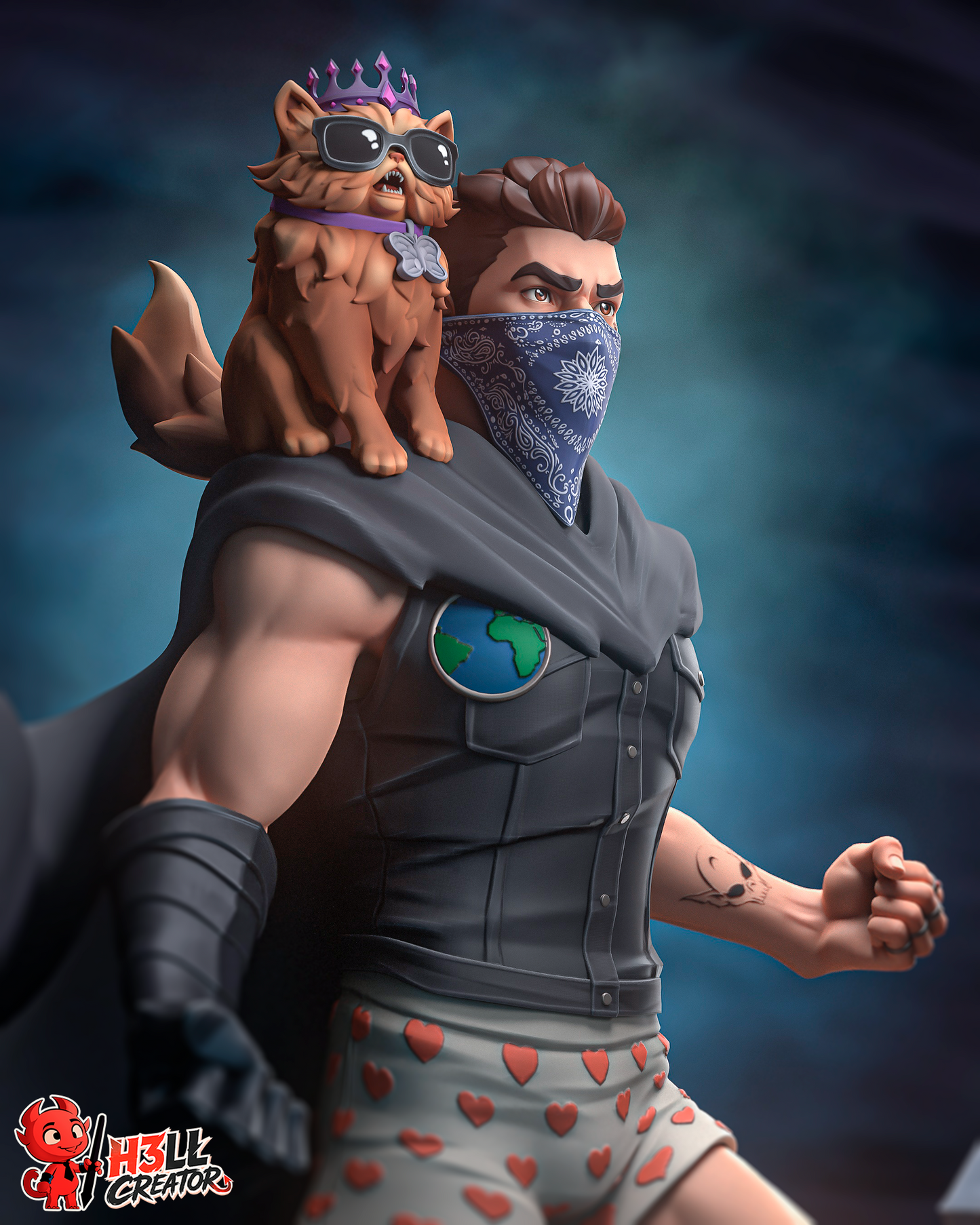 Carl and Donut by h3ll creator | High Quality Resin Print | Painted Commissions available!