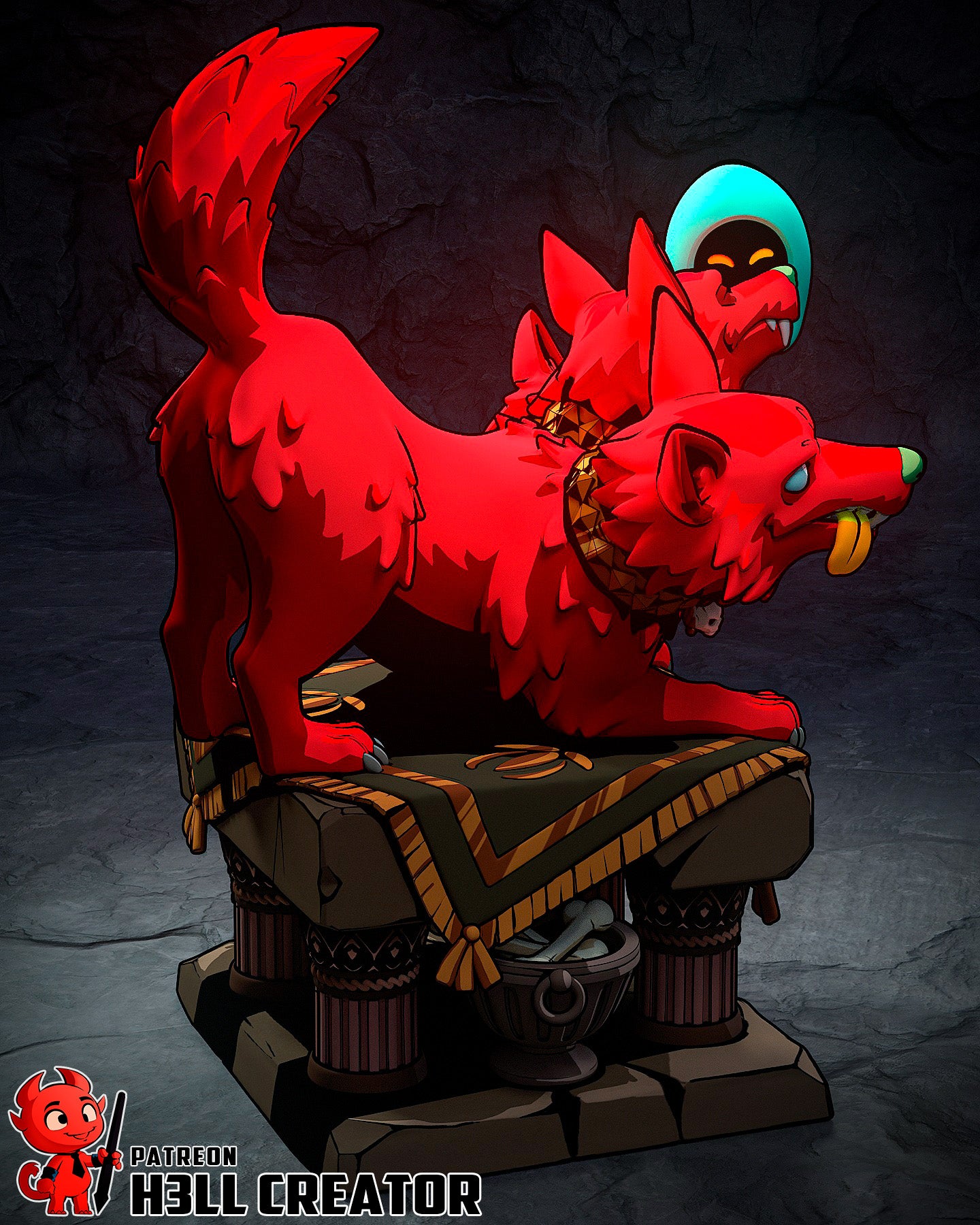 Cerberus from Hades by h3ll creator | High Quality Resin Print | Painted Commissions available! - Sephiknot