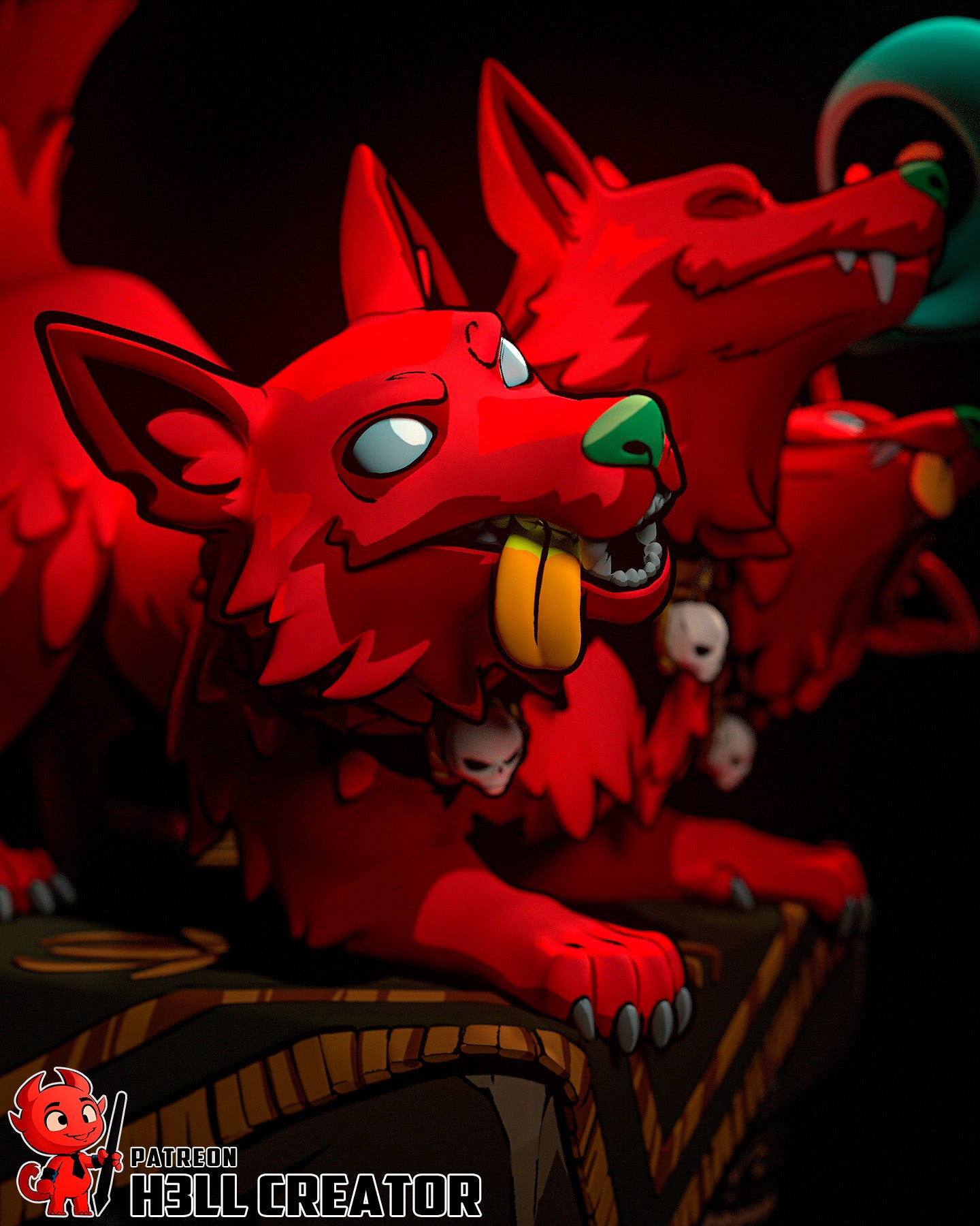 Cerberus from Hades by h3ll creator | High Quality Resin Print | Painted Commissions available! - Sephiknot