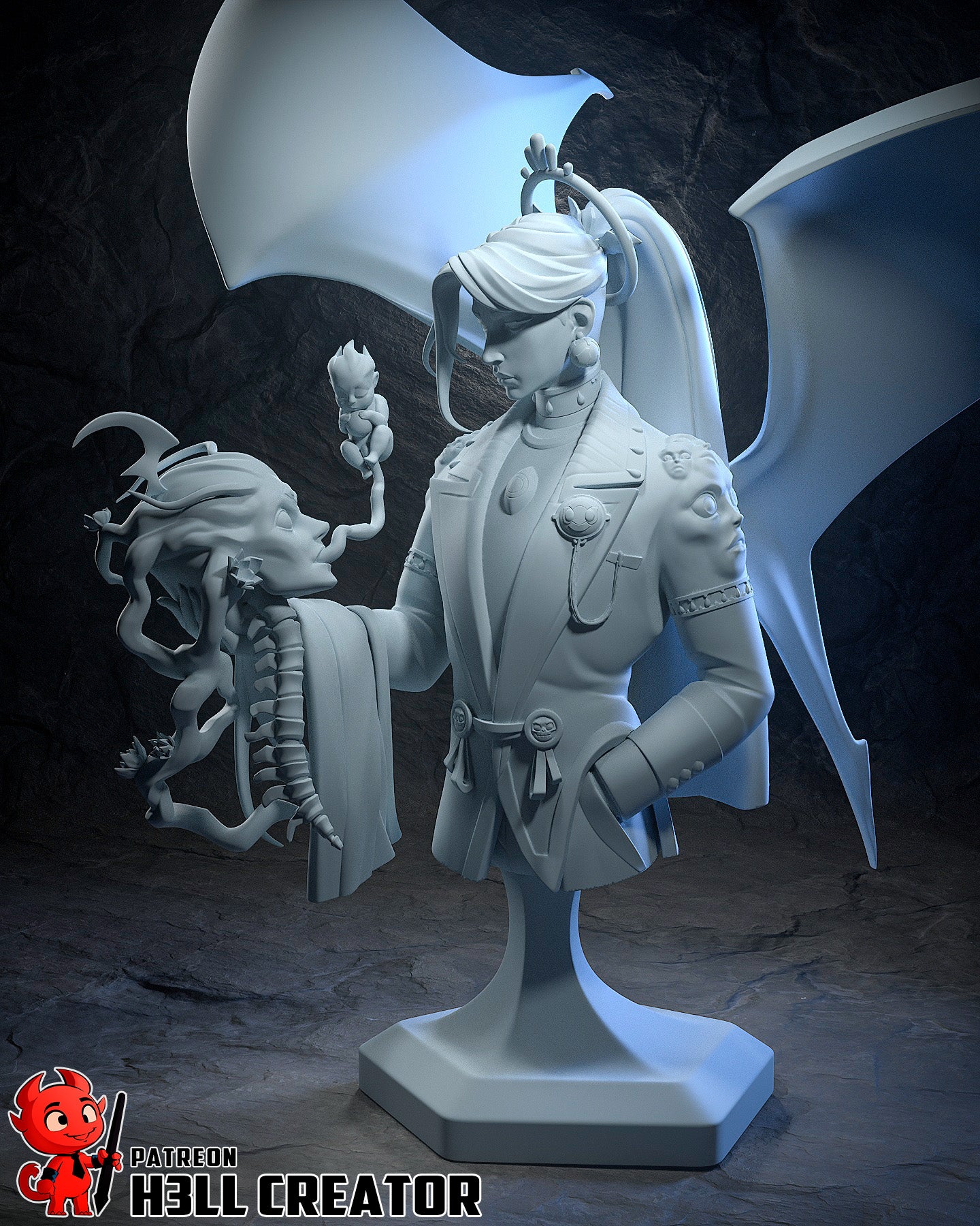 Chaos from Hades by h3ll creator | High Quality Resin Print | Painted Commissions available!