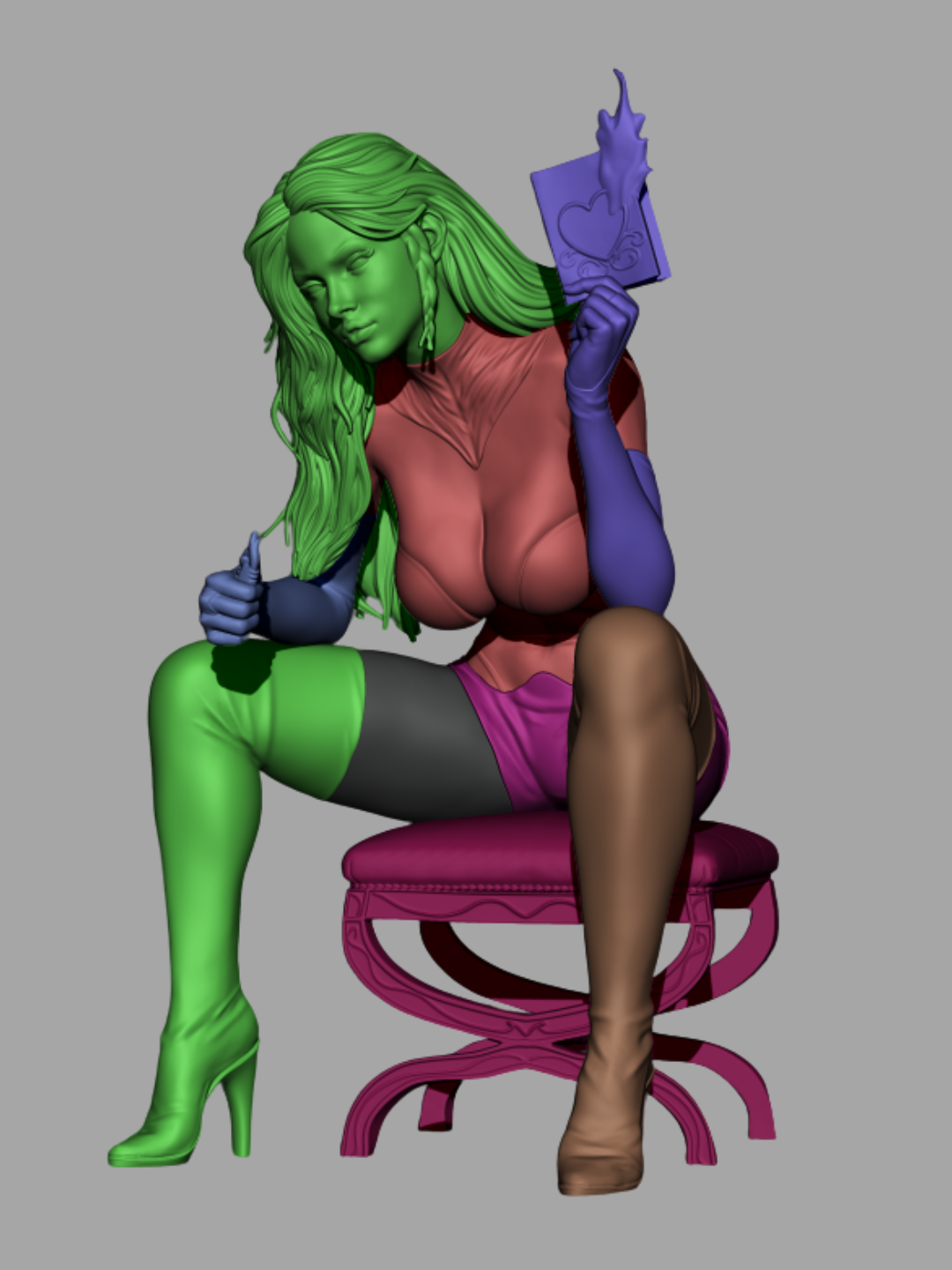 Emma Frost from Marvel by CA3D | High Quality Resin Print | Painted Commissions available!