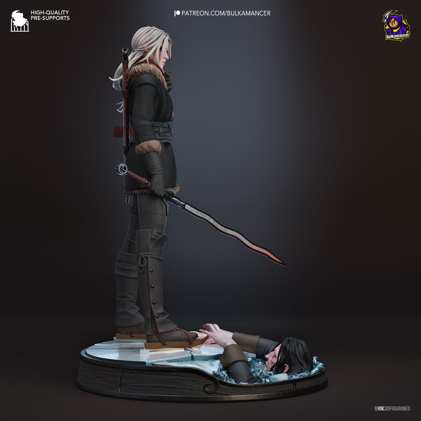 Witcher Ciri Garage Kit | Fanmade Model by Bulkamancer | Lady of Space and Time | 3D Printed - Sephiknot