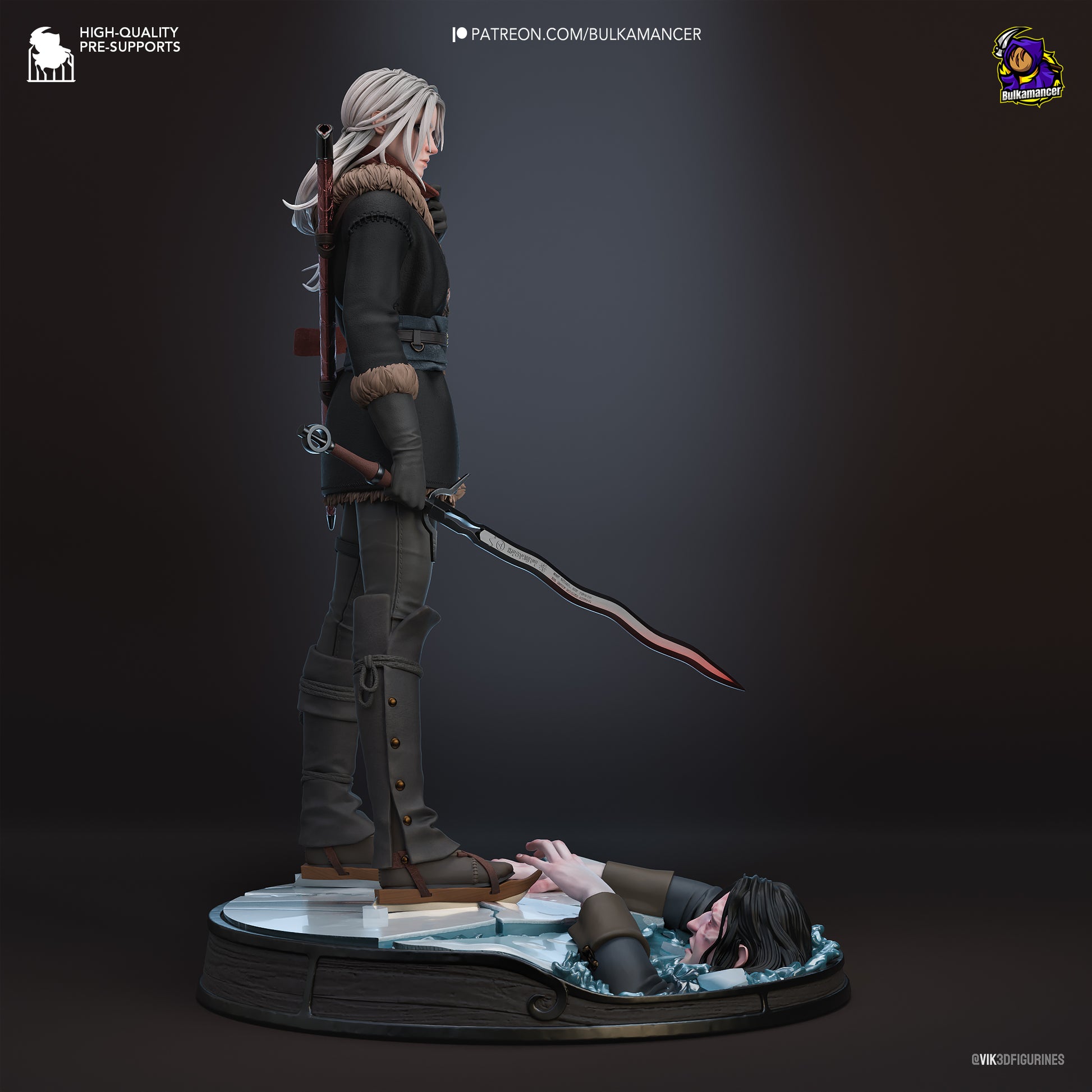 Witcher Ciri Garage Kit | Fanmade Model by Bulkamancer | Lady of Space and Time | 3D Printed - Sephiknot
