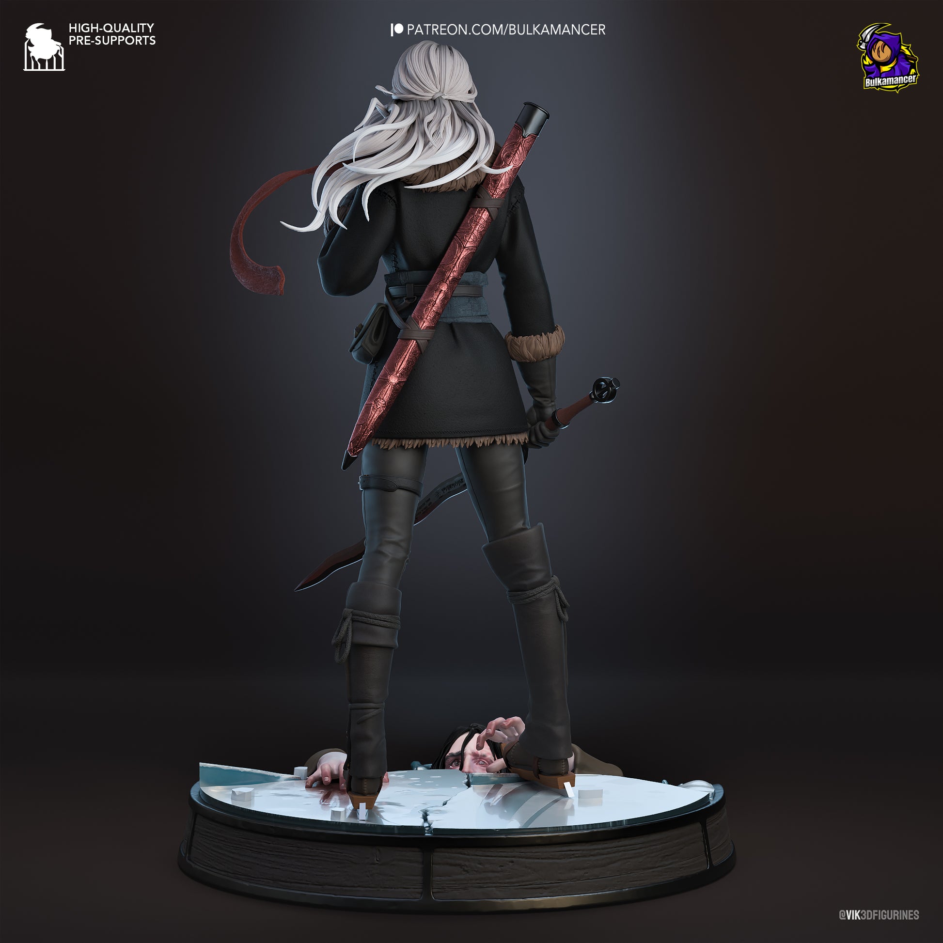Witcher Ciri Garage Kit | Fanmade Model by Bulkamancer | Lady of Space and Time | 3D Printed - Sephiknot