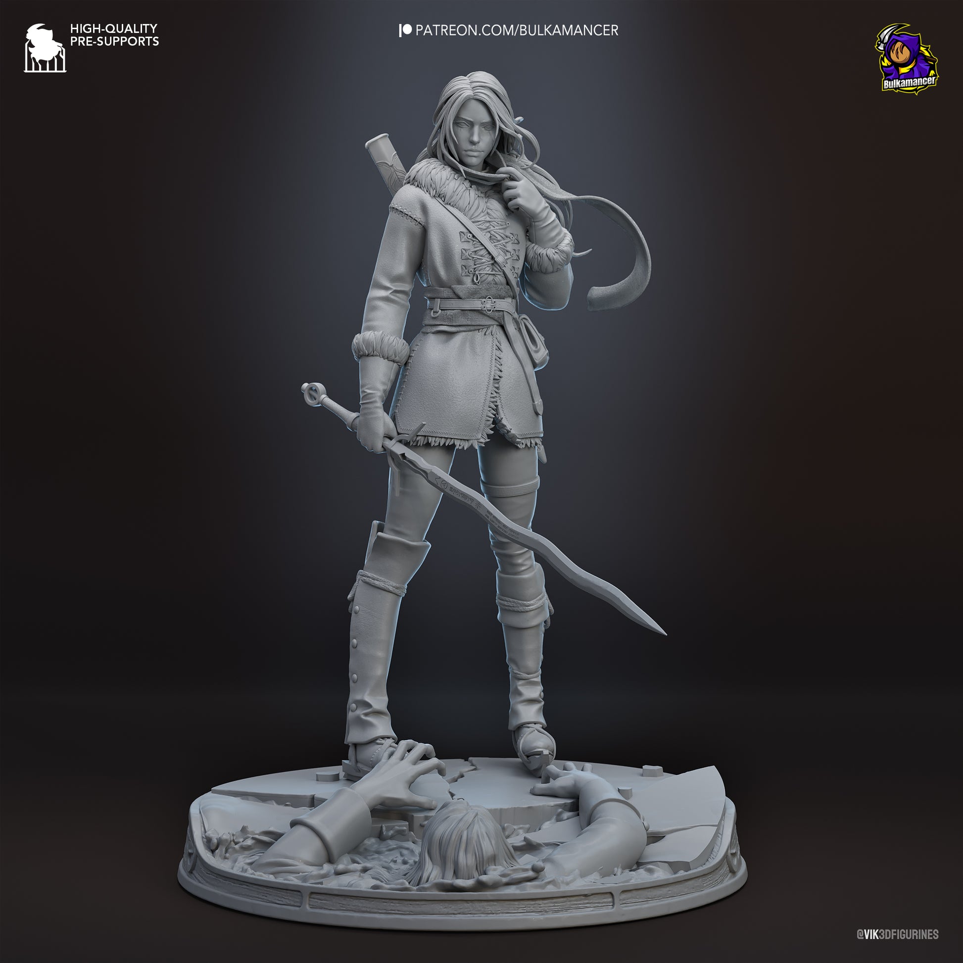 Witcher Ciri Garage Kit | Fanmade Model by Bulkamancer | Lady of Space and Time | 3D Printed - Sephiknot