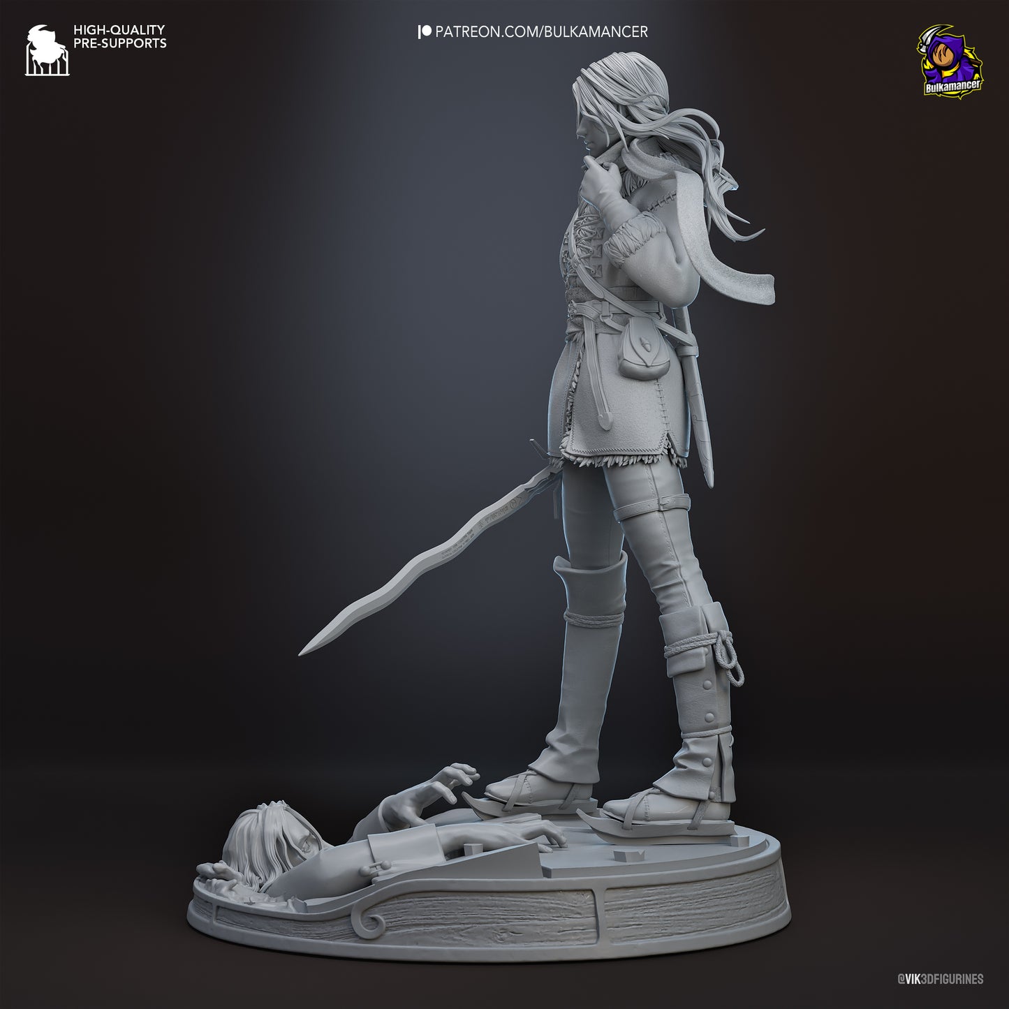 Witcher Ciri Garage Kit | Fanmade Model by Bulkamancer | Lady of Space and Time | 3D Printed - Sephiknot