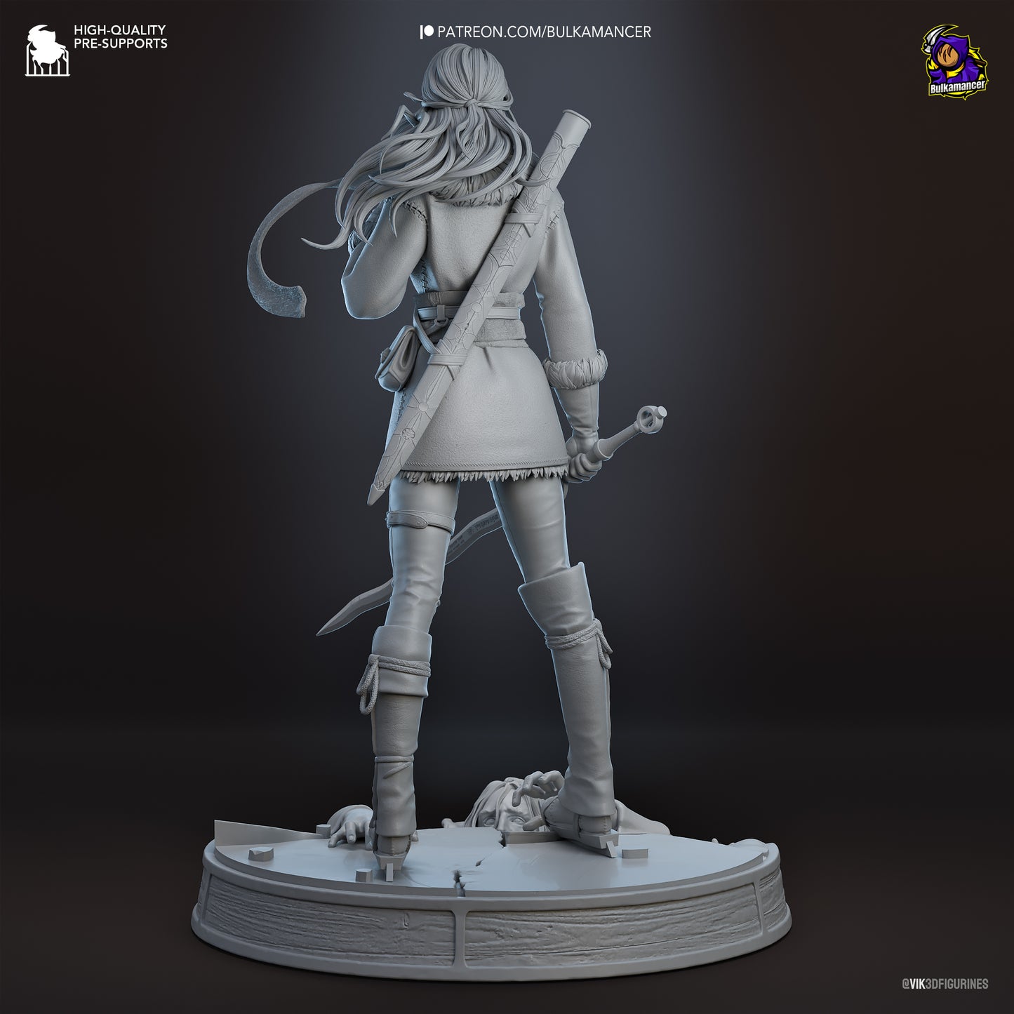 Witcher Ciri Garage Kit | Fanmade Model by Bulkamancer | Lady of Space and Time | 3D Printed - Sephiknot