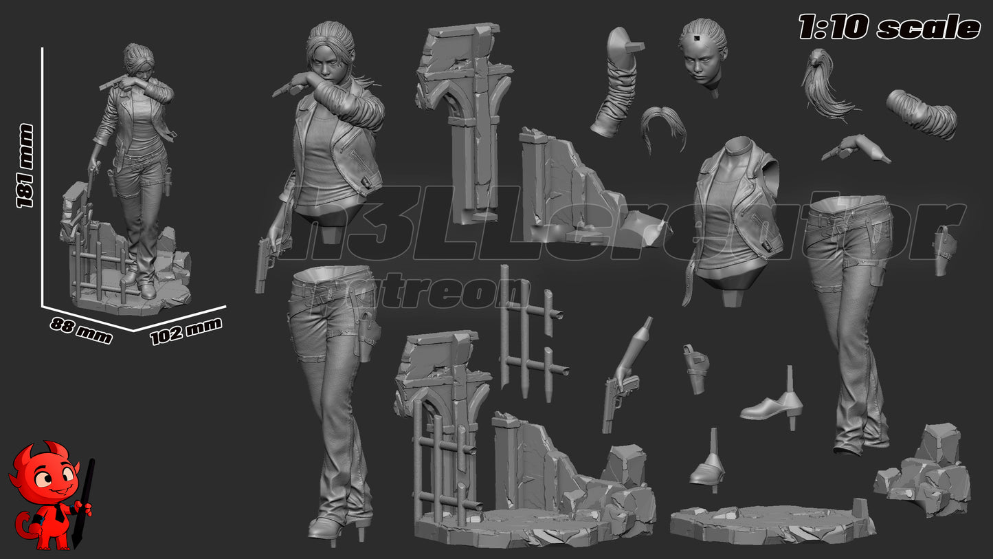 Claire Redfield from Resident Evil by h3ll creator | High Quality Resin Print | Painted Commissions available!
