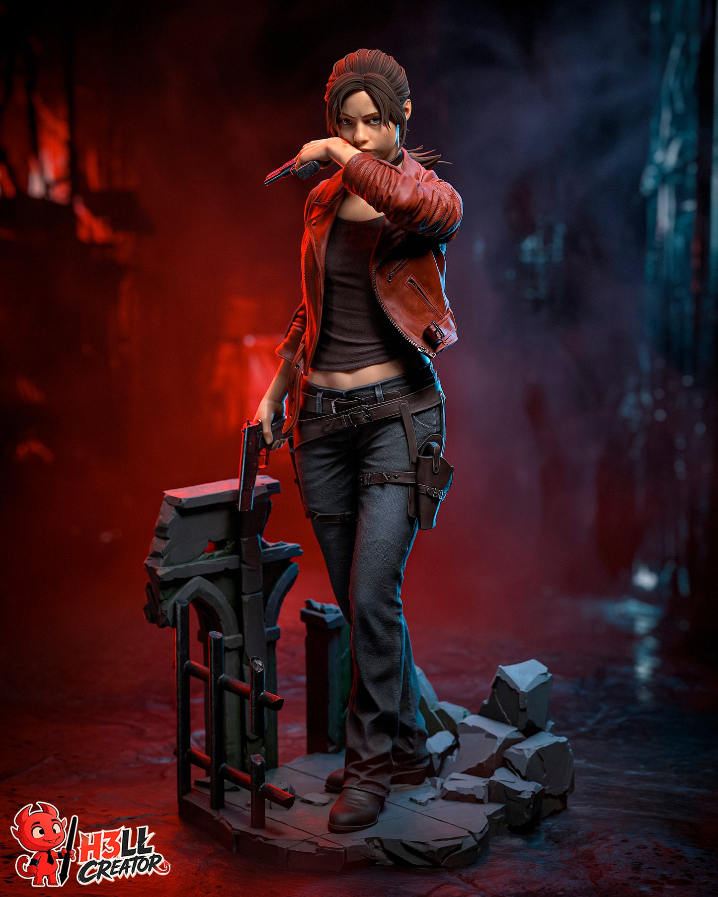 Claire Redfield from Resident Evil by h3ll creator | High Quality Resin Print | Painted Commissions available!