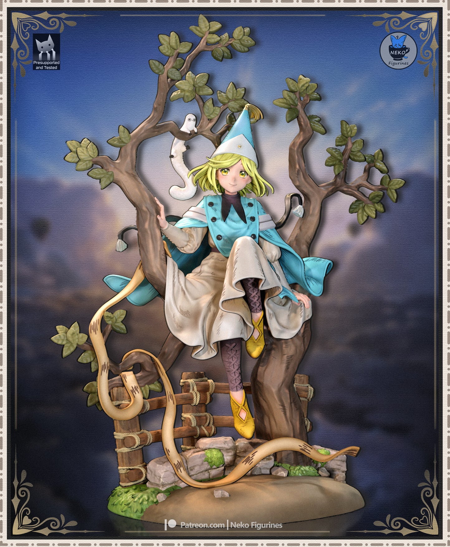 Coco from Witch Hat Atelier by Neko Figurines | High Quality Resin Print | Painted Commissions available!