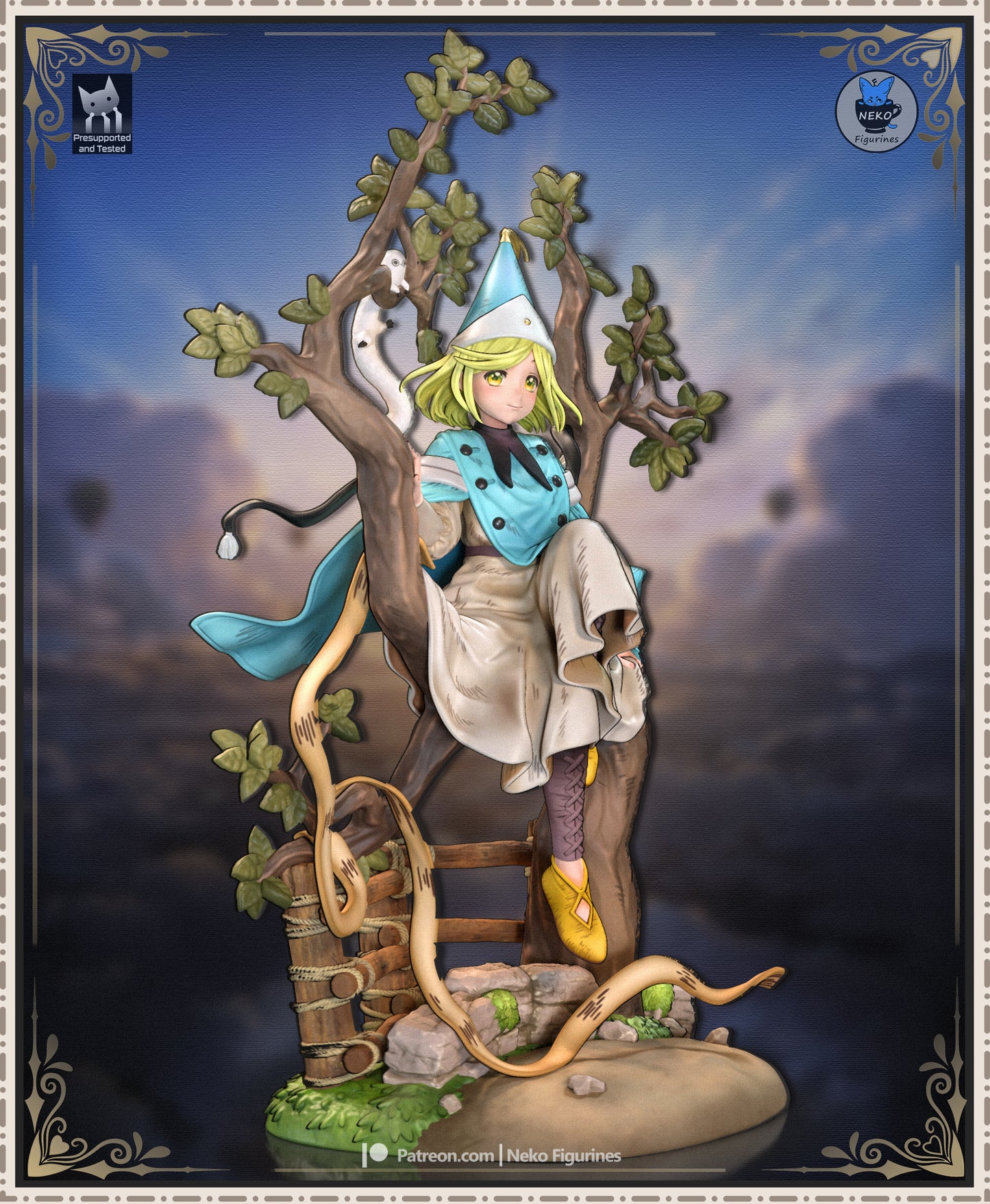 Coco from Witch Hat Atelier by Neko Figurines | High Quality Resin Print | Painted Commissions available!