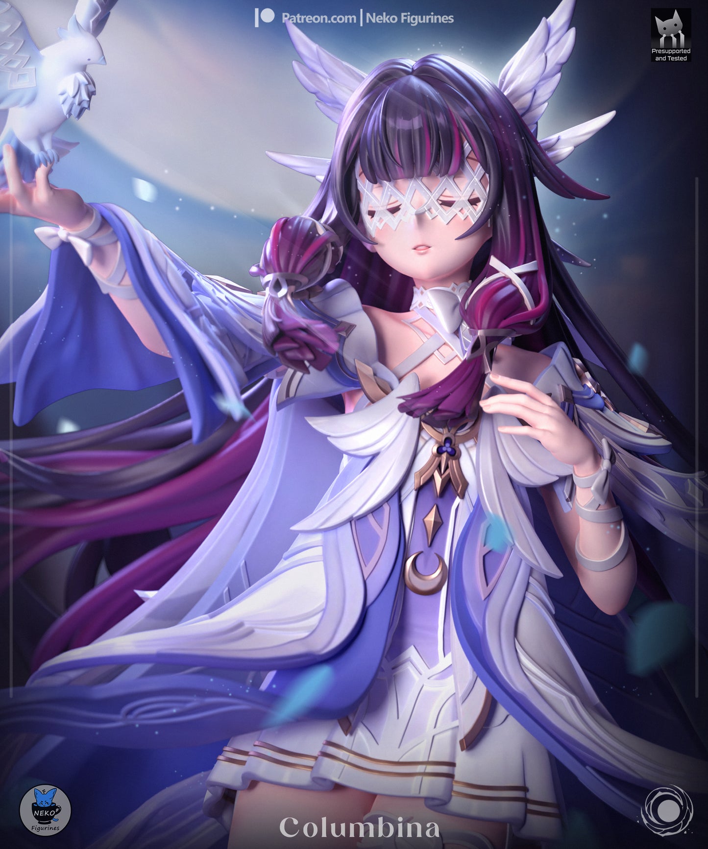 Columbina from Genshin Impact by Neko Figurines | High Quality Resin Print | Painted Commissions available! - Sephiknot