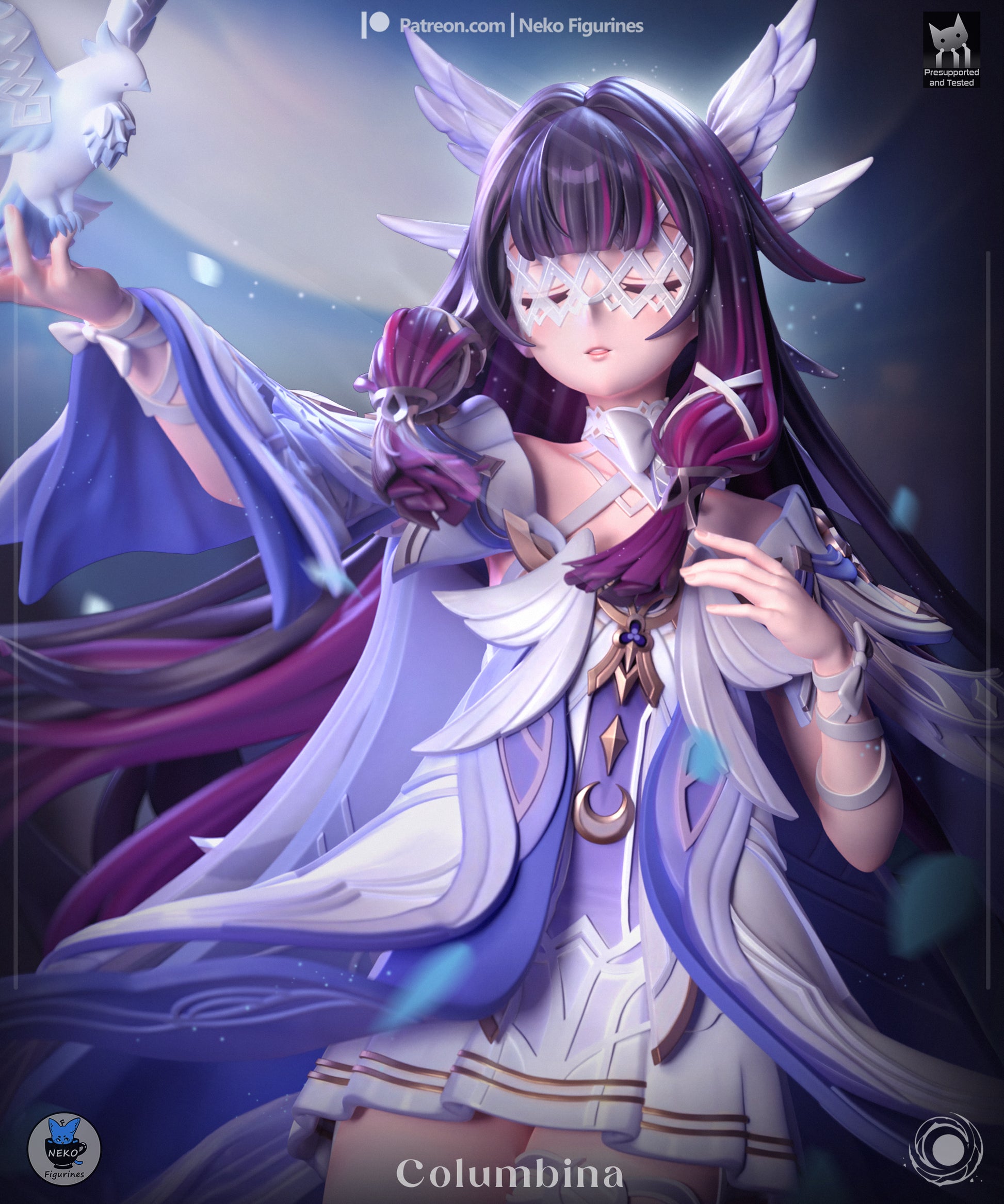 Columbina from Genshin Impact by Neko Figurines | High Quality Resin Print | Painted Commissions available! - Sephiknot
