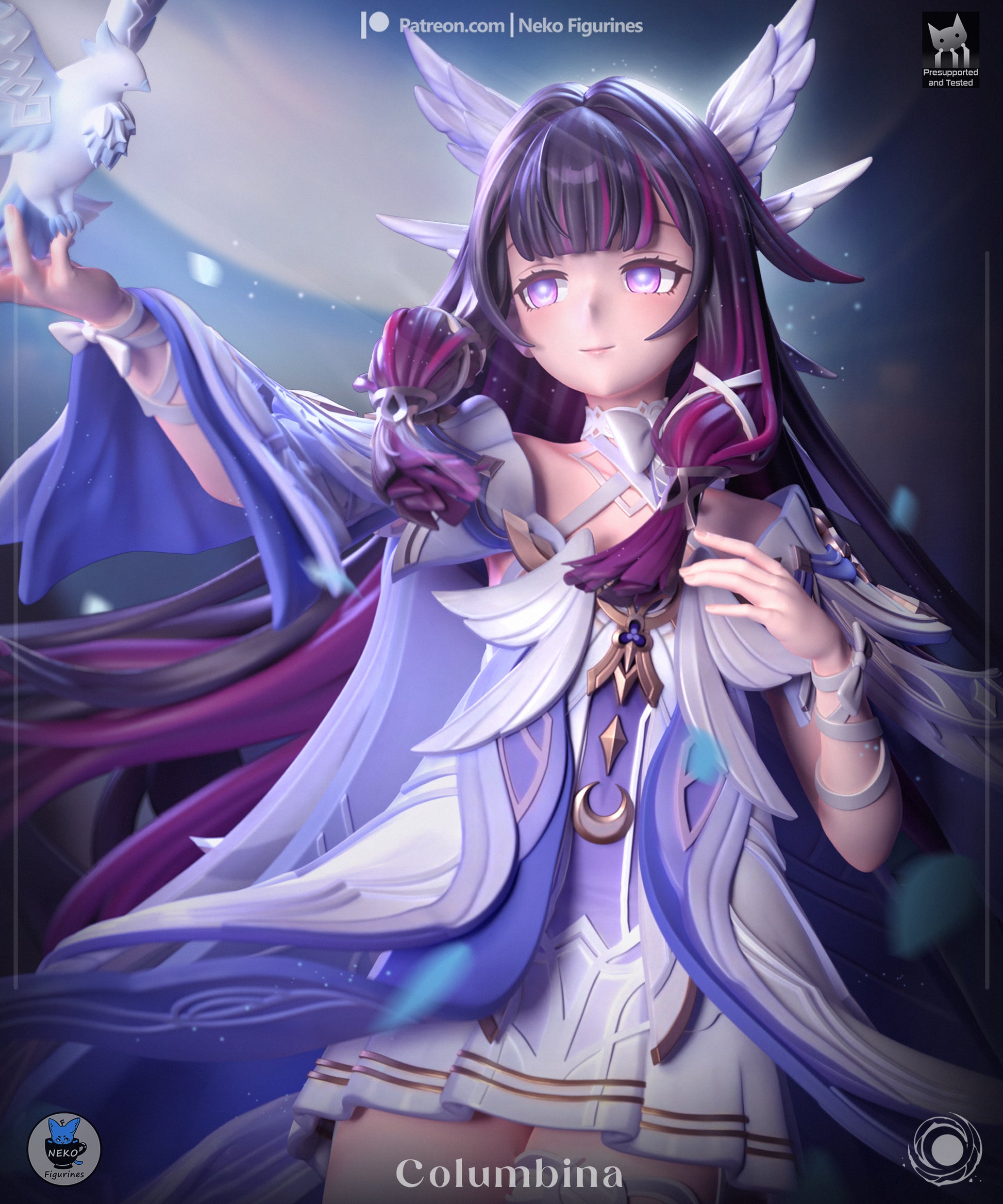 Columbina from Genshin Impact by Neko Figurines | High Quality Resin Print | Painted Commissions available! - Sephiknot