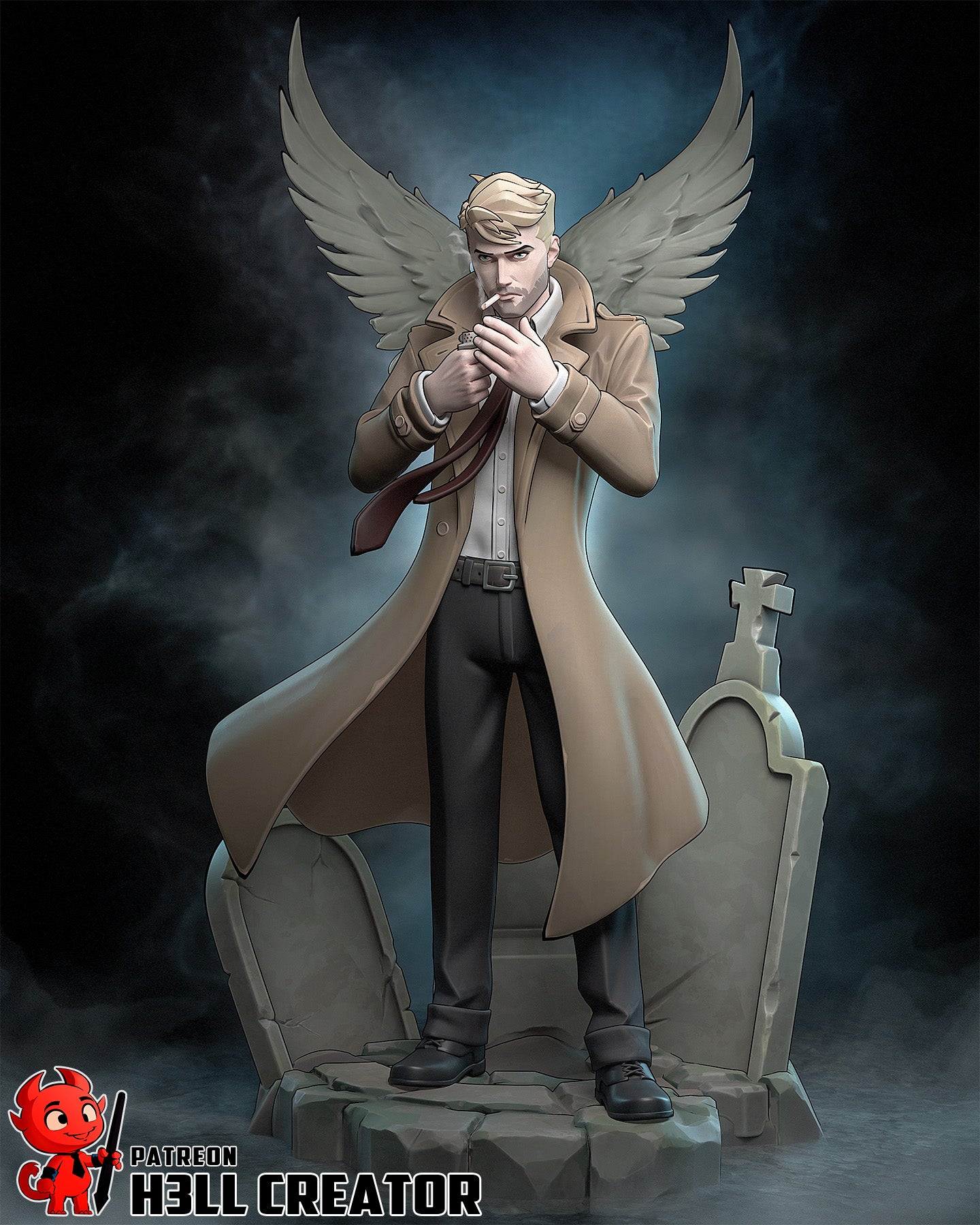 John Constantine by h3ll creator | High Quality Resin Print | Painted Commissions available!