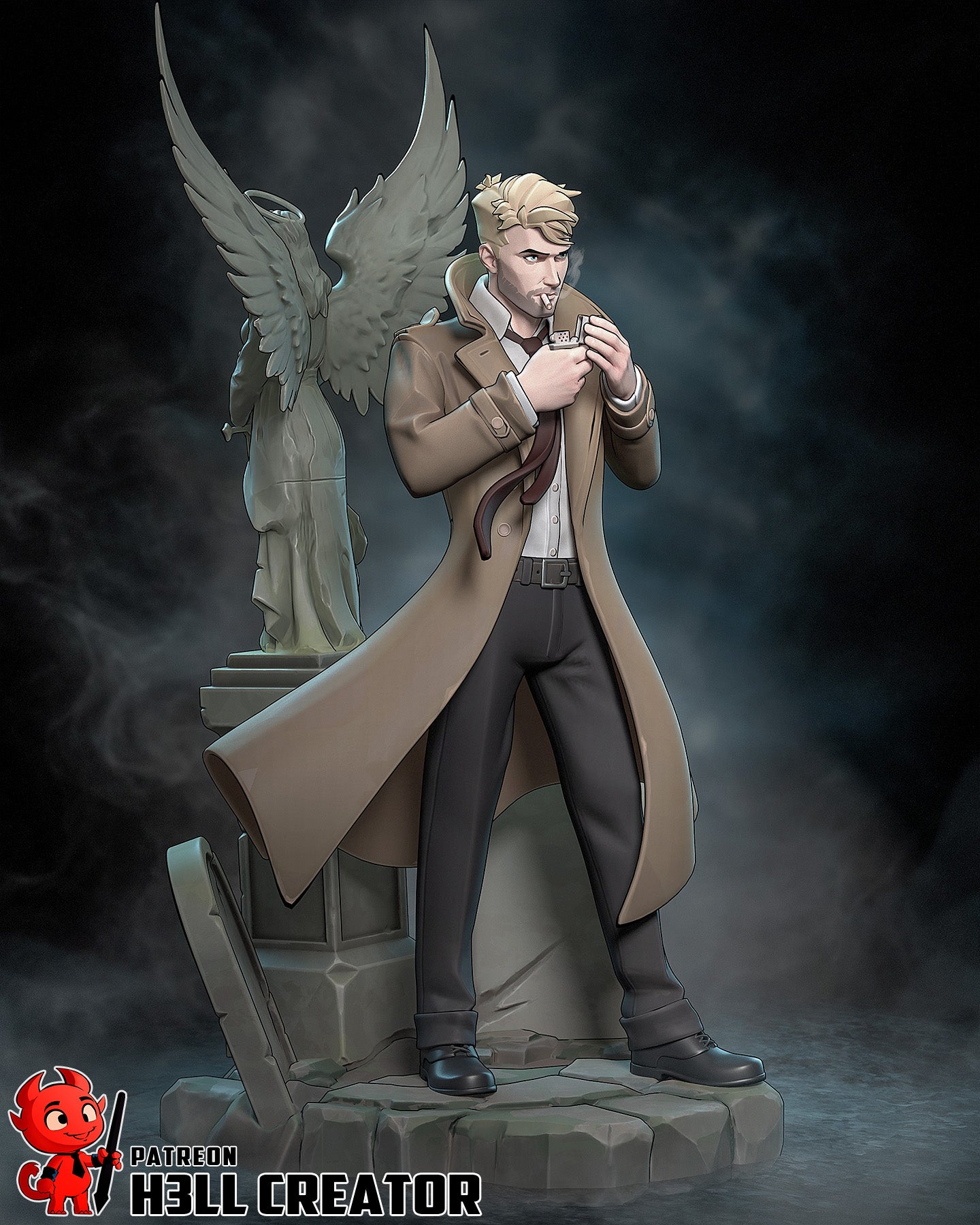 John Constantine by h3ll creator | High Quality Resin Print | Painted Commissions available!