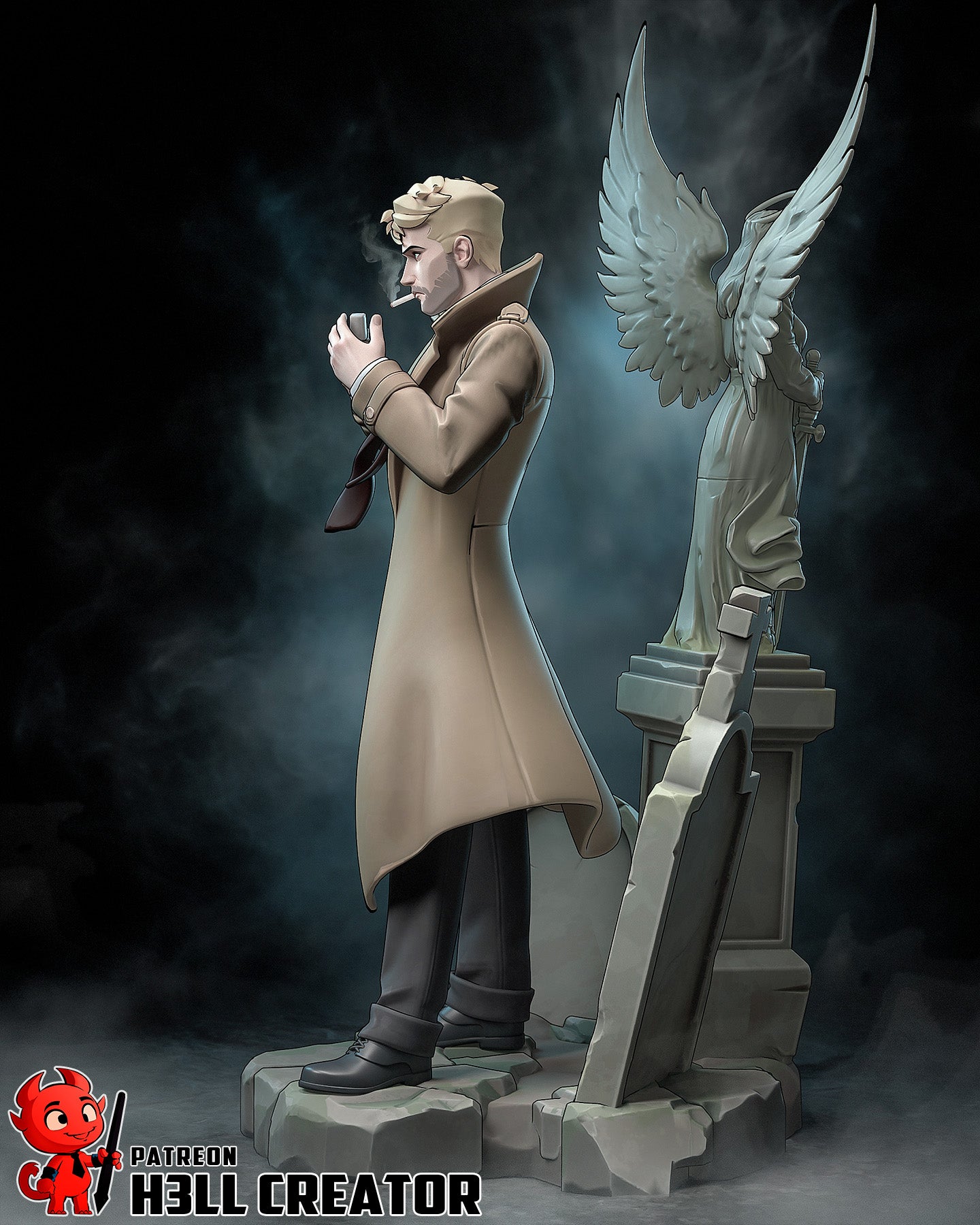 John Constantine by h3ll creator | High Quality Resin Print | Painted Commissions available!
