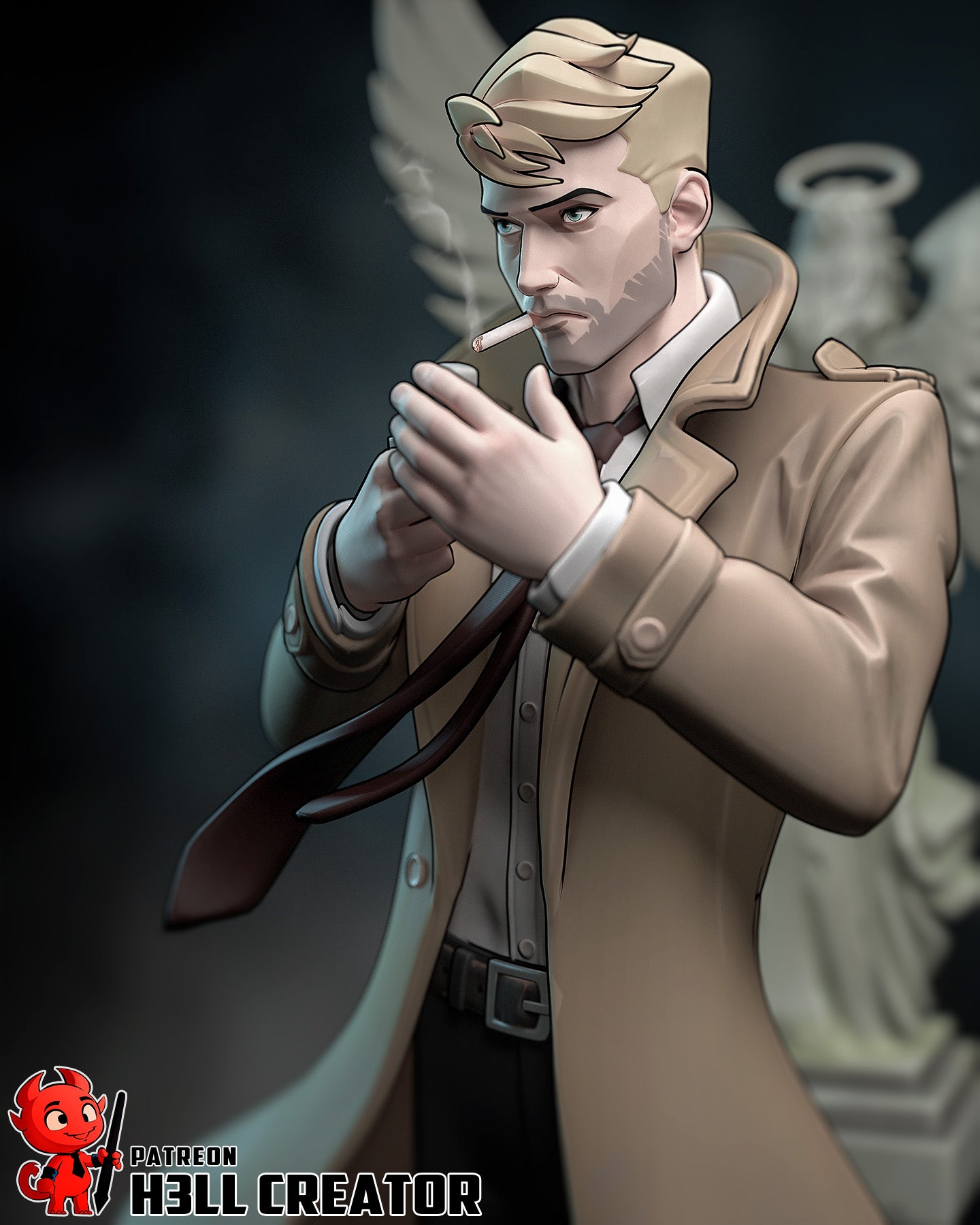 John Constantine by h3ll creator | High Quality Resin Print | Painted Commissions available!