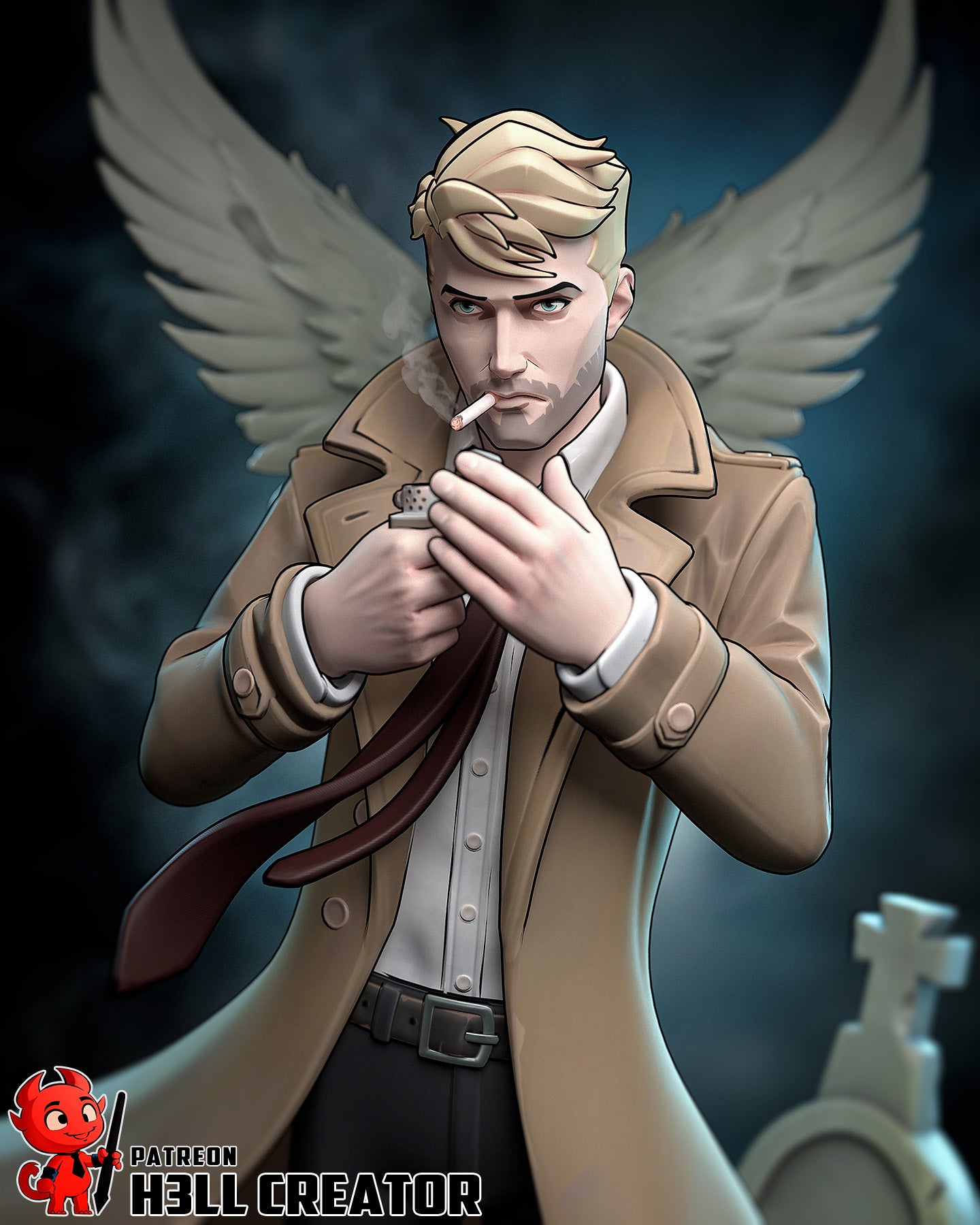 John Constantine by h3ll creator | High Quality Resin Print | Painted Commissions available!